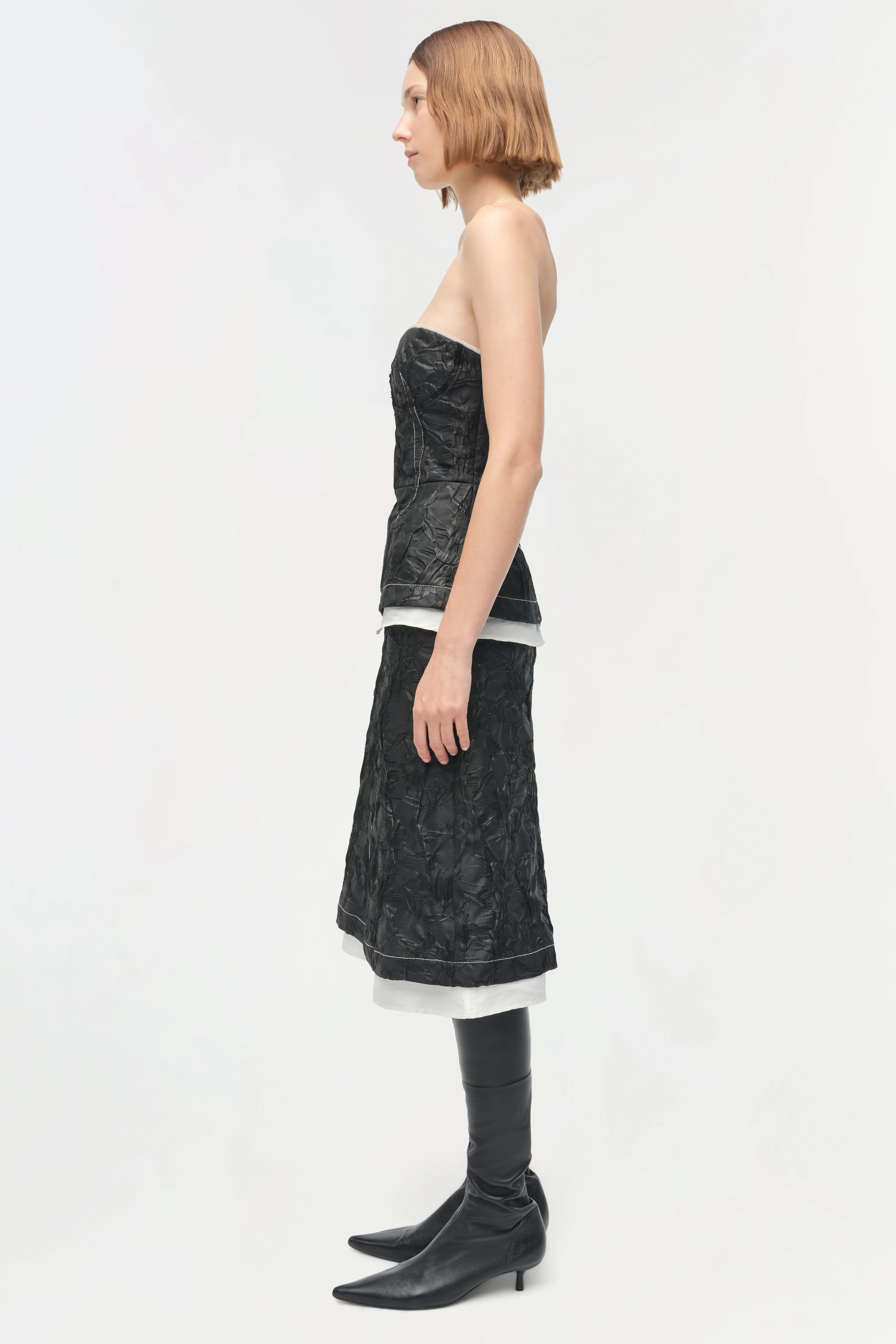 Zander Jacquard Bustier Top - Image 4