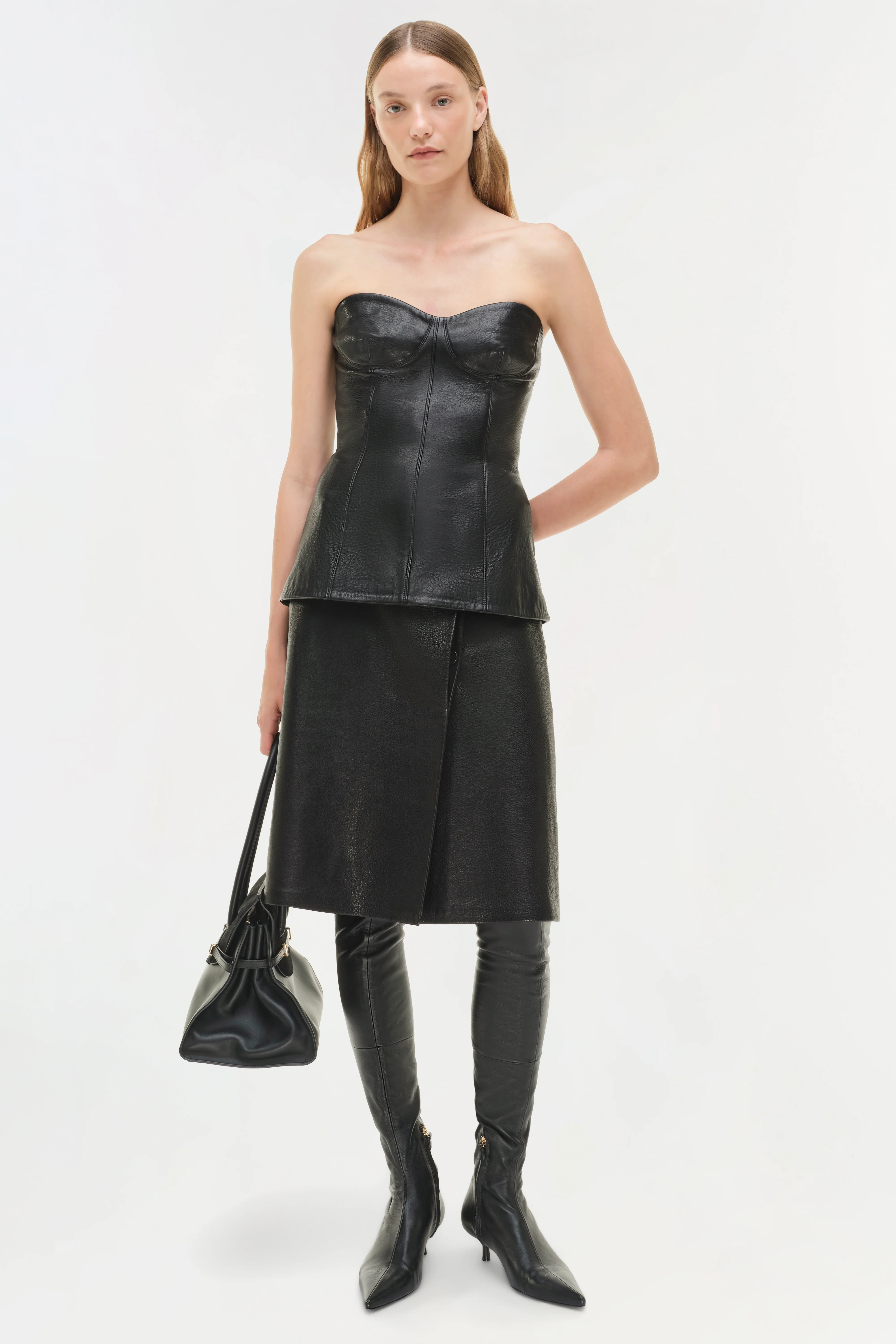 Tyla Leather Bustier Top - Image 3