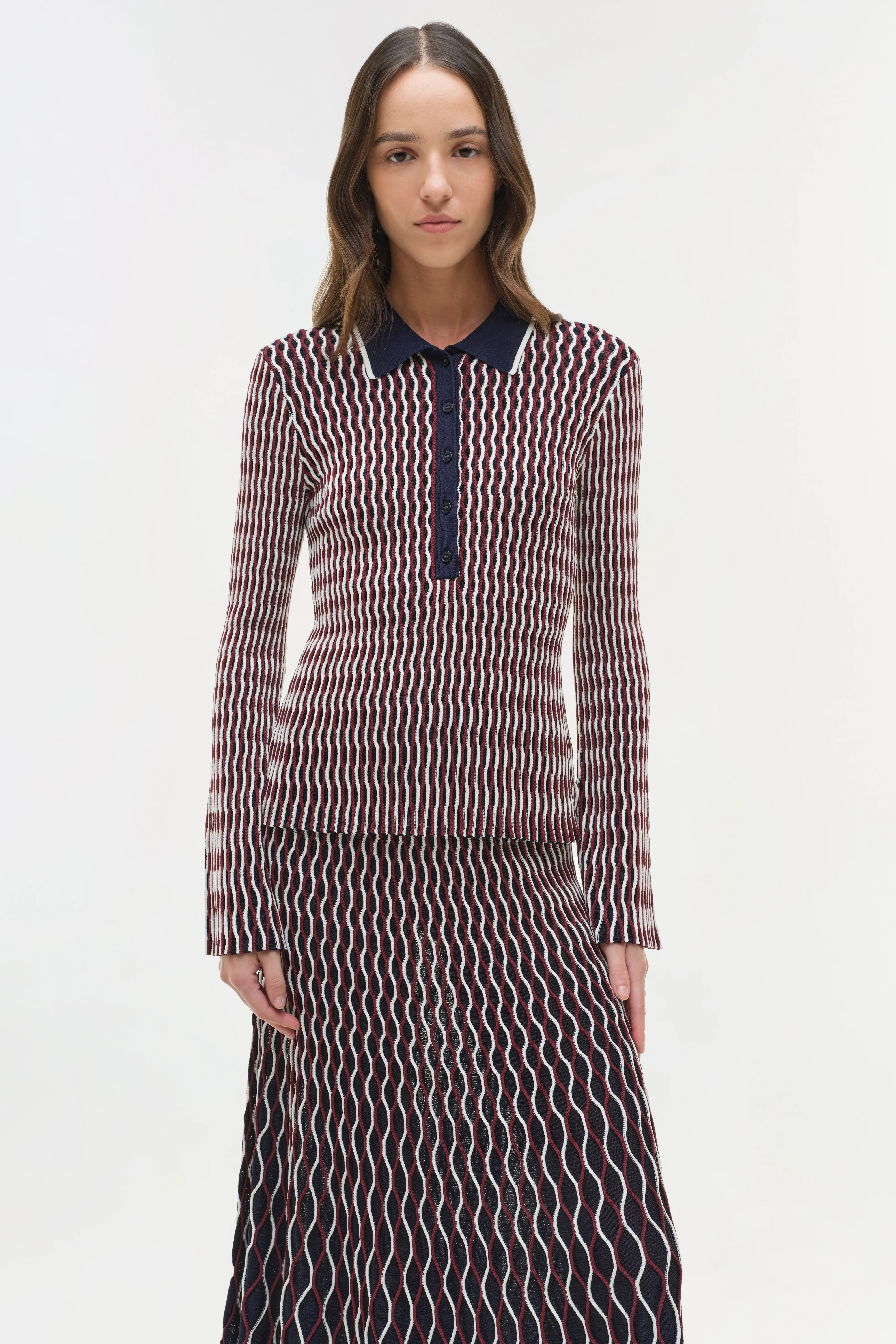 Colleen Knit Polo Top - Image 3