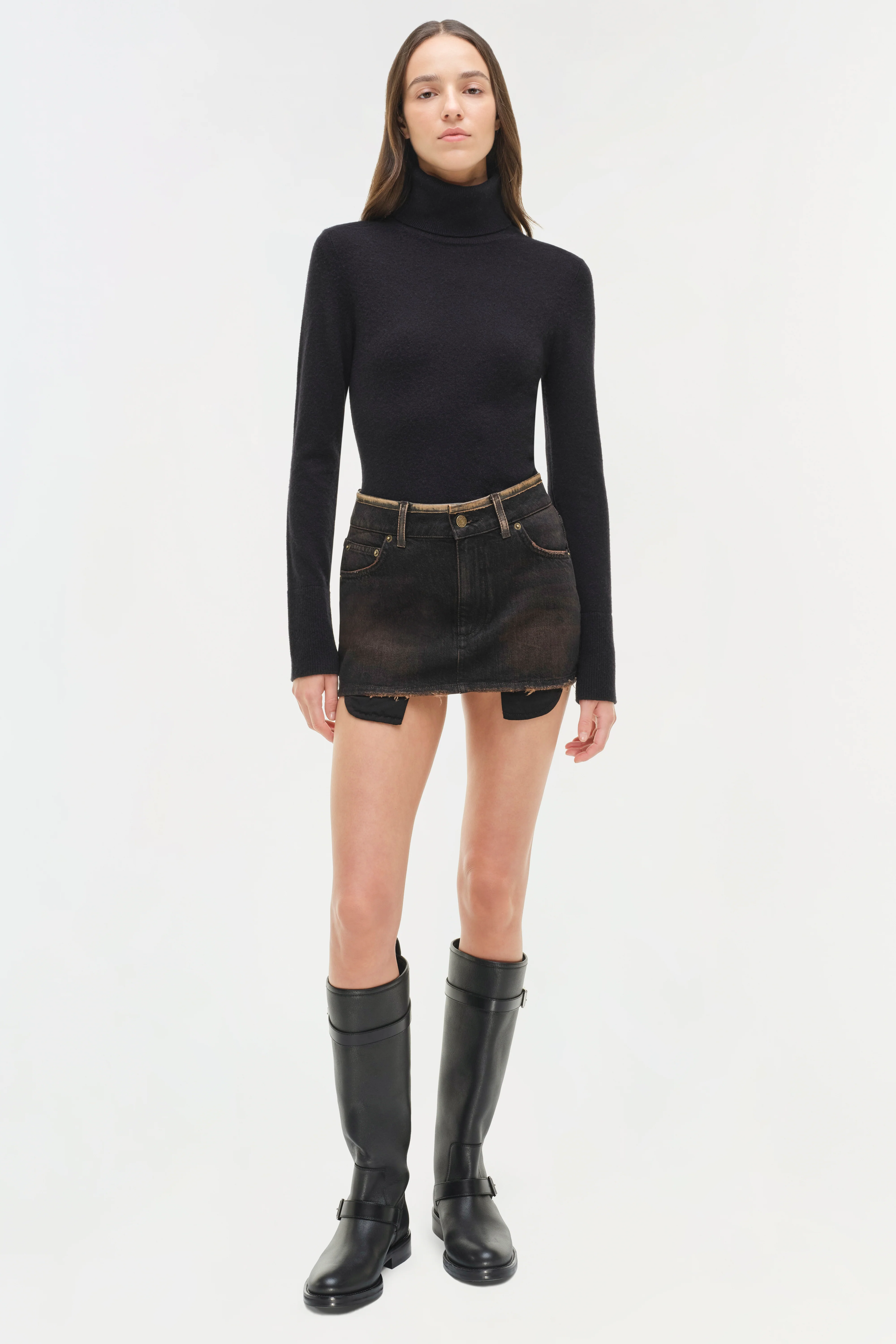 Sally Denim Mini Skirt - Image 2
