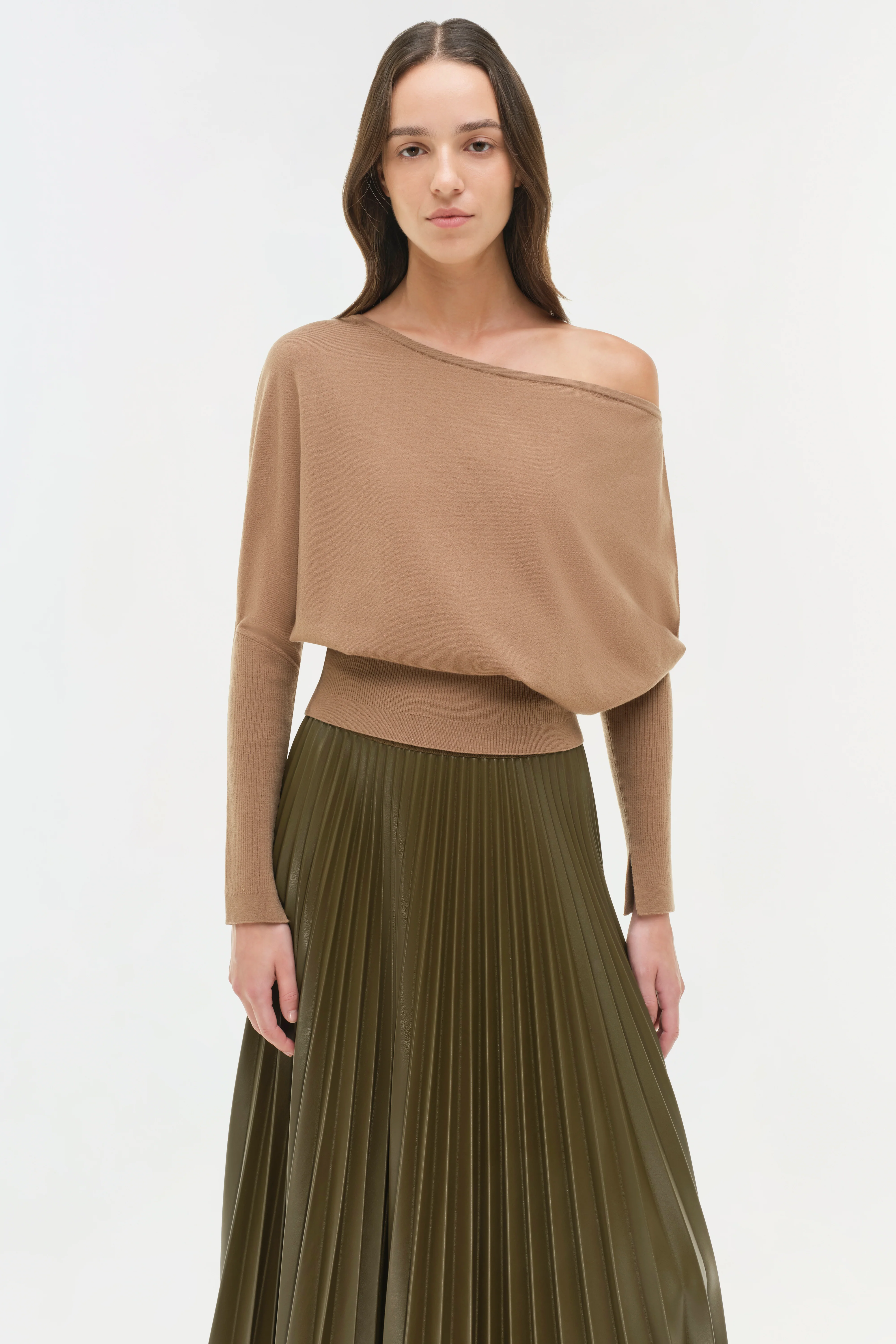 Kezia Vegan Leather Midi Skirt - Image 3