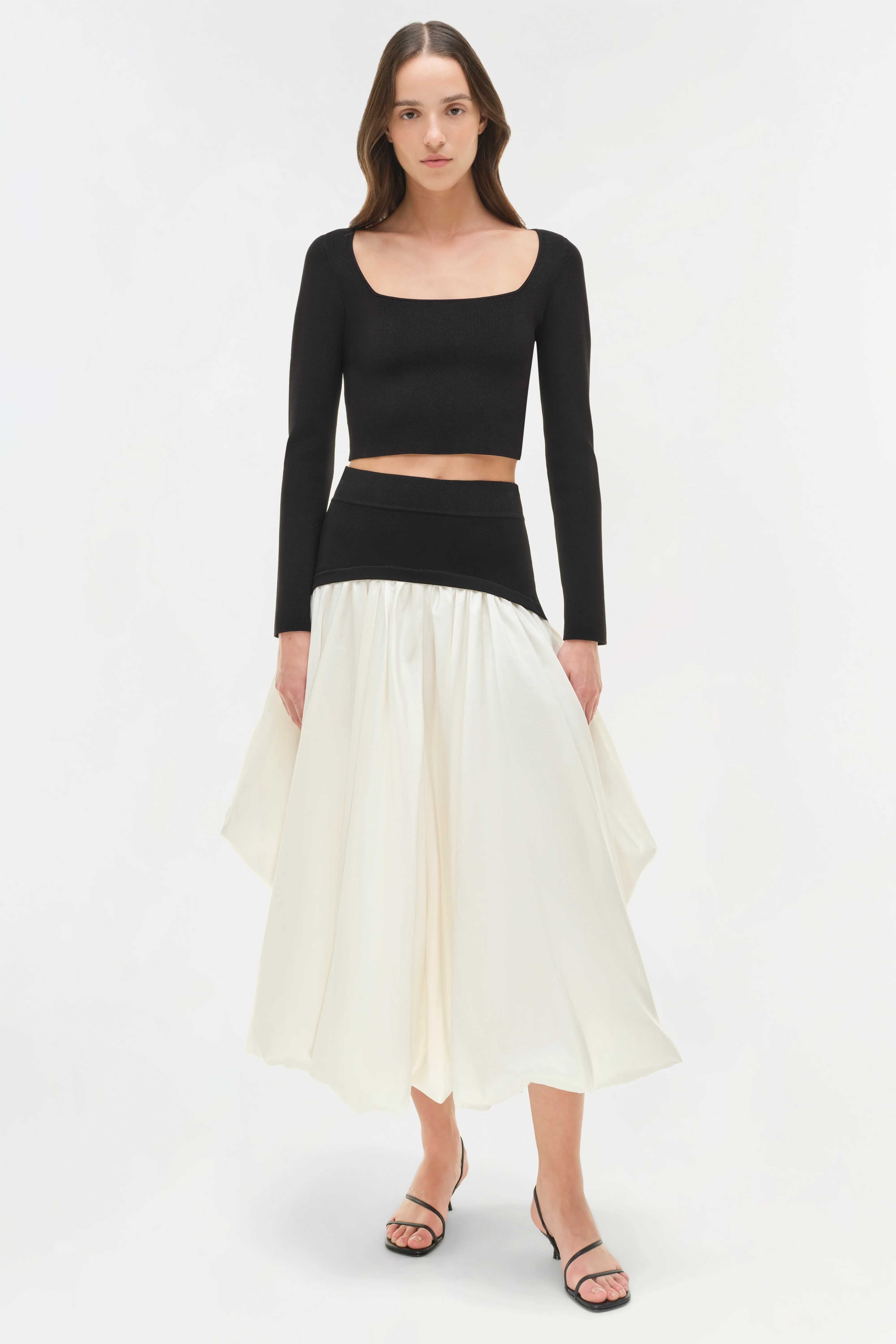 Corinn Taffeta Knit Midi Skirt - Image 3