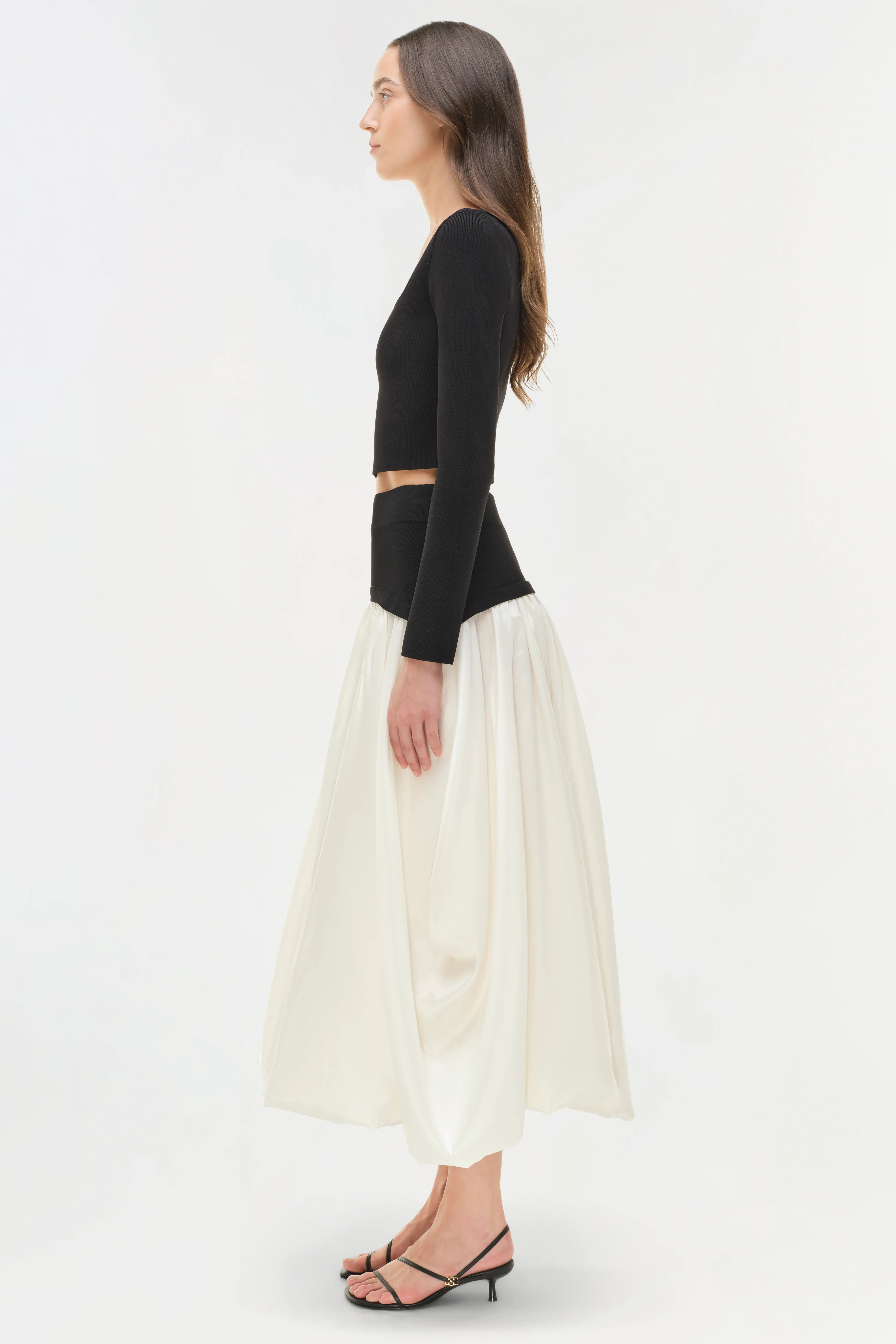 Corinn Taffeta Knit Midi Skirt - Image 5