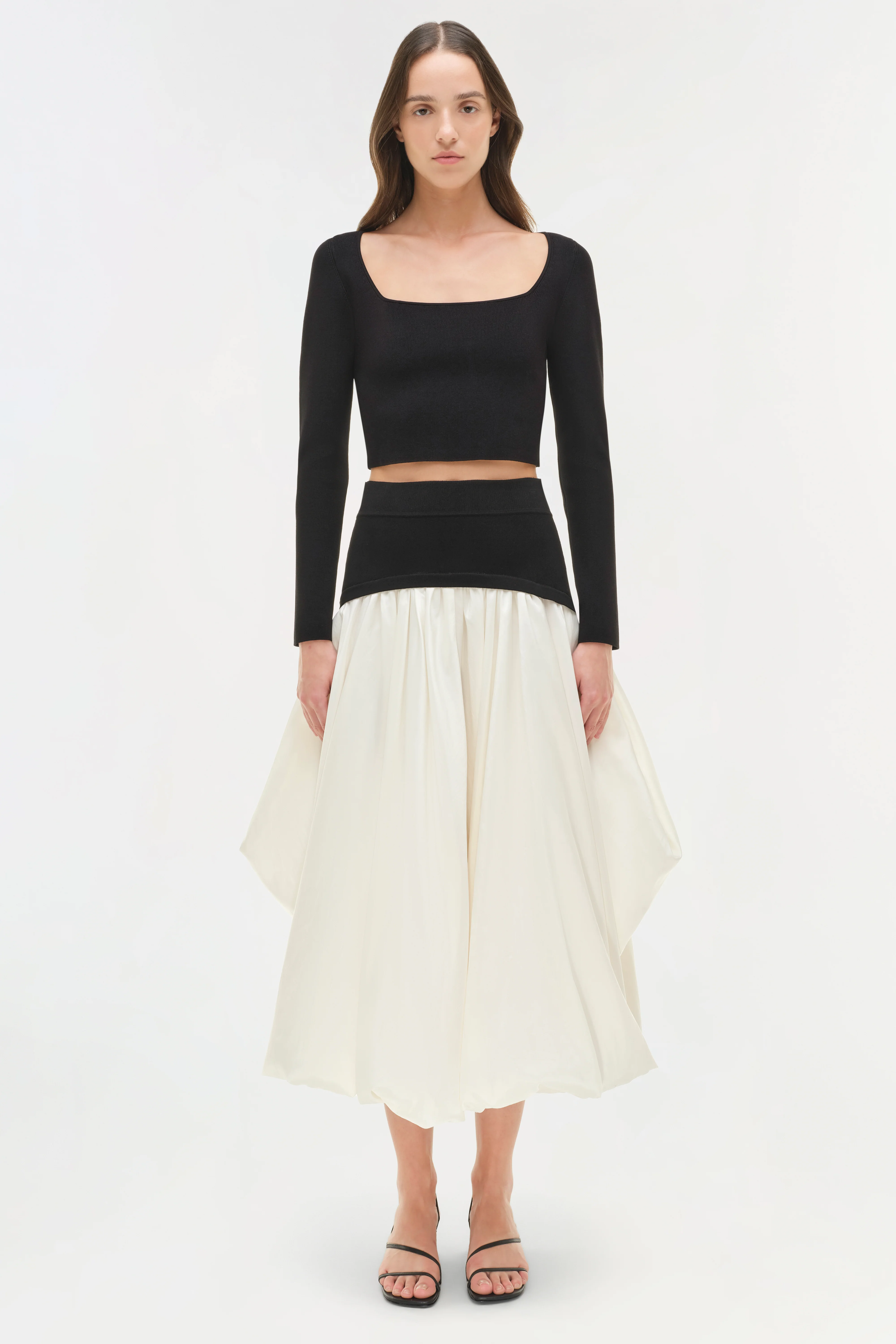 Corinn Taffeta Knit Midi Skirt - Image 7