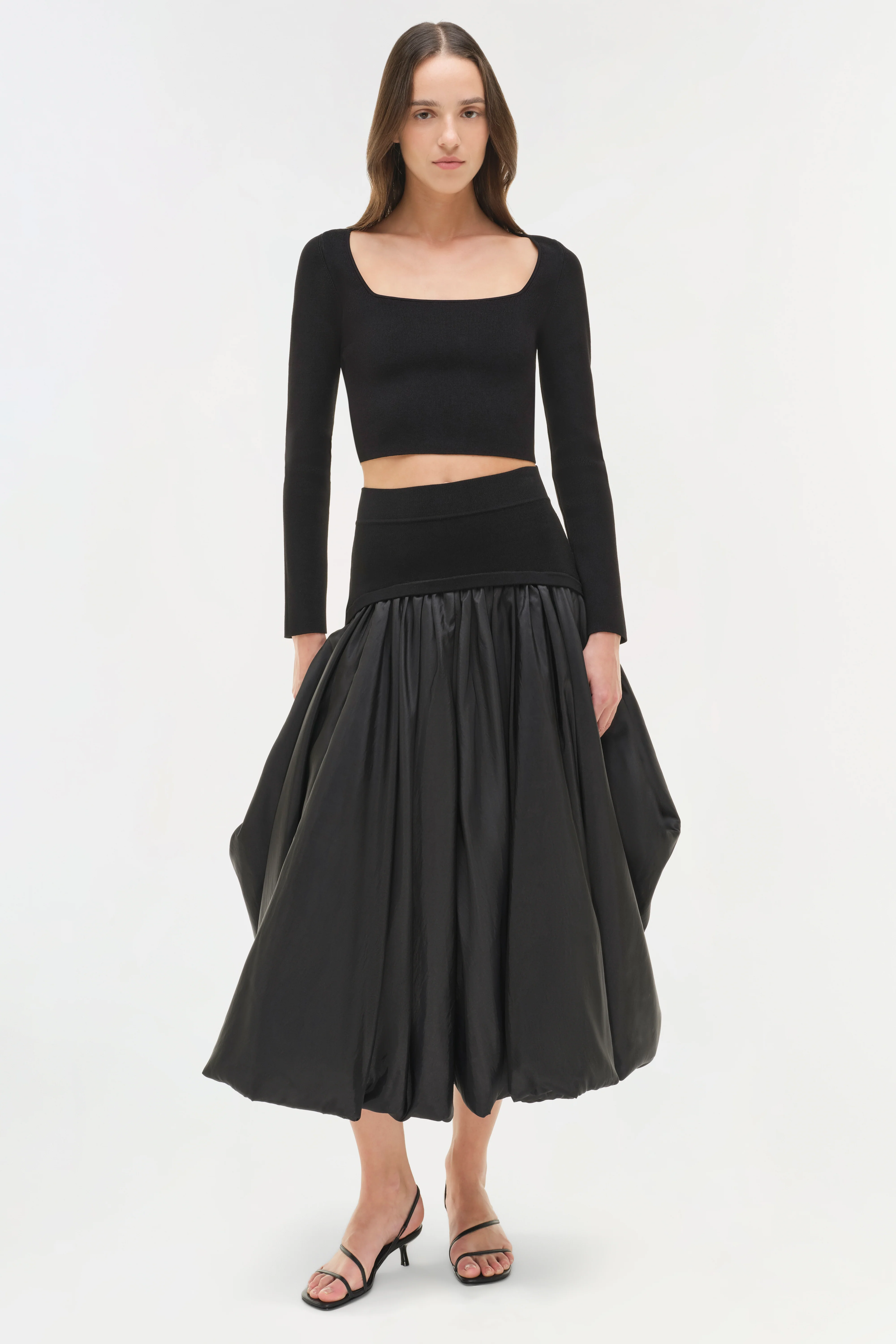 Corinn Taffeta Knit Midi Skirt - Image 2