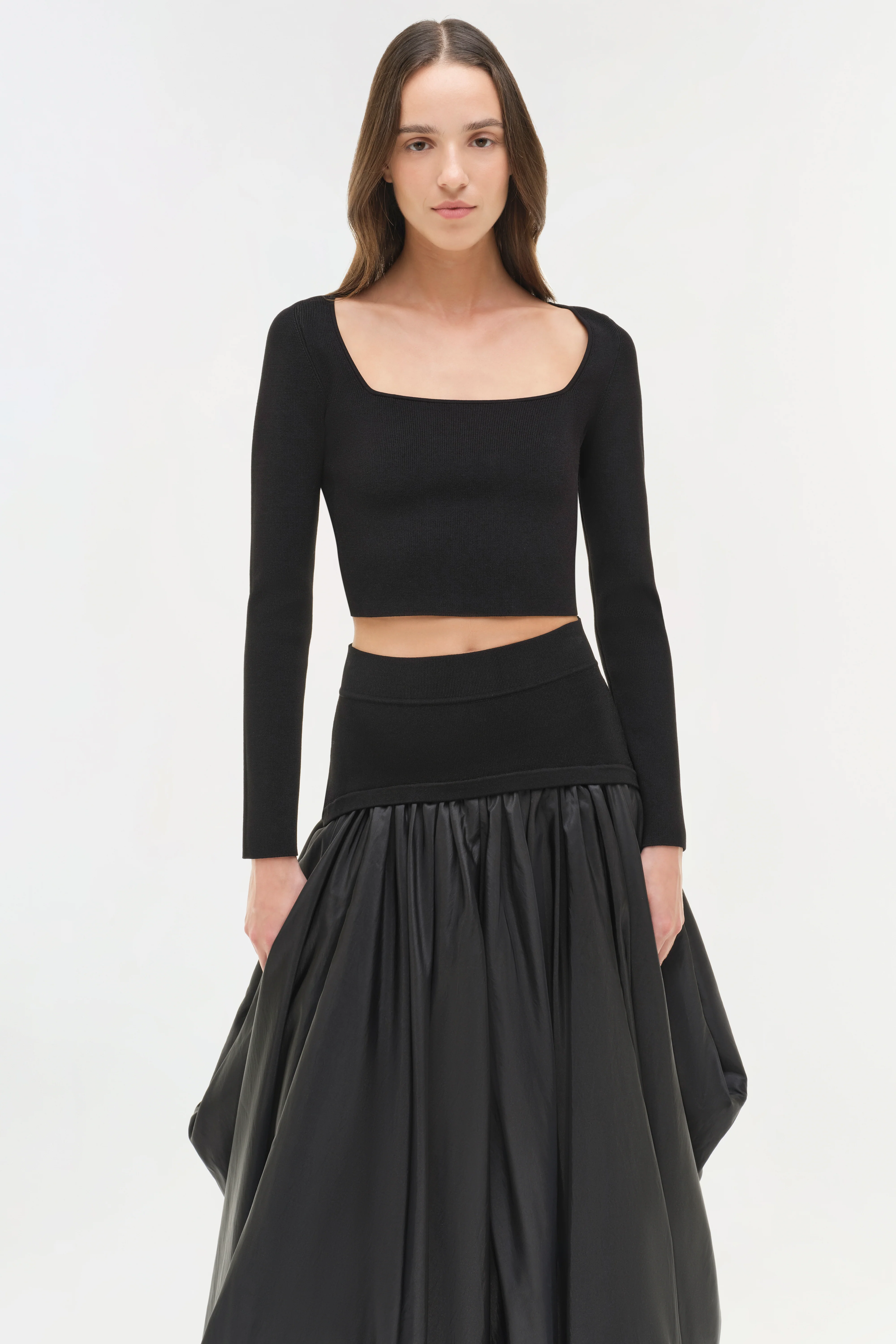 Corinn Taffeta Knit Midi Skirt - Image 3