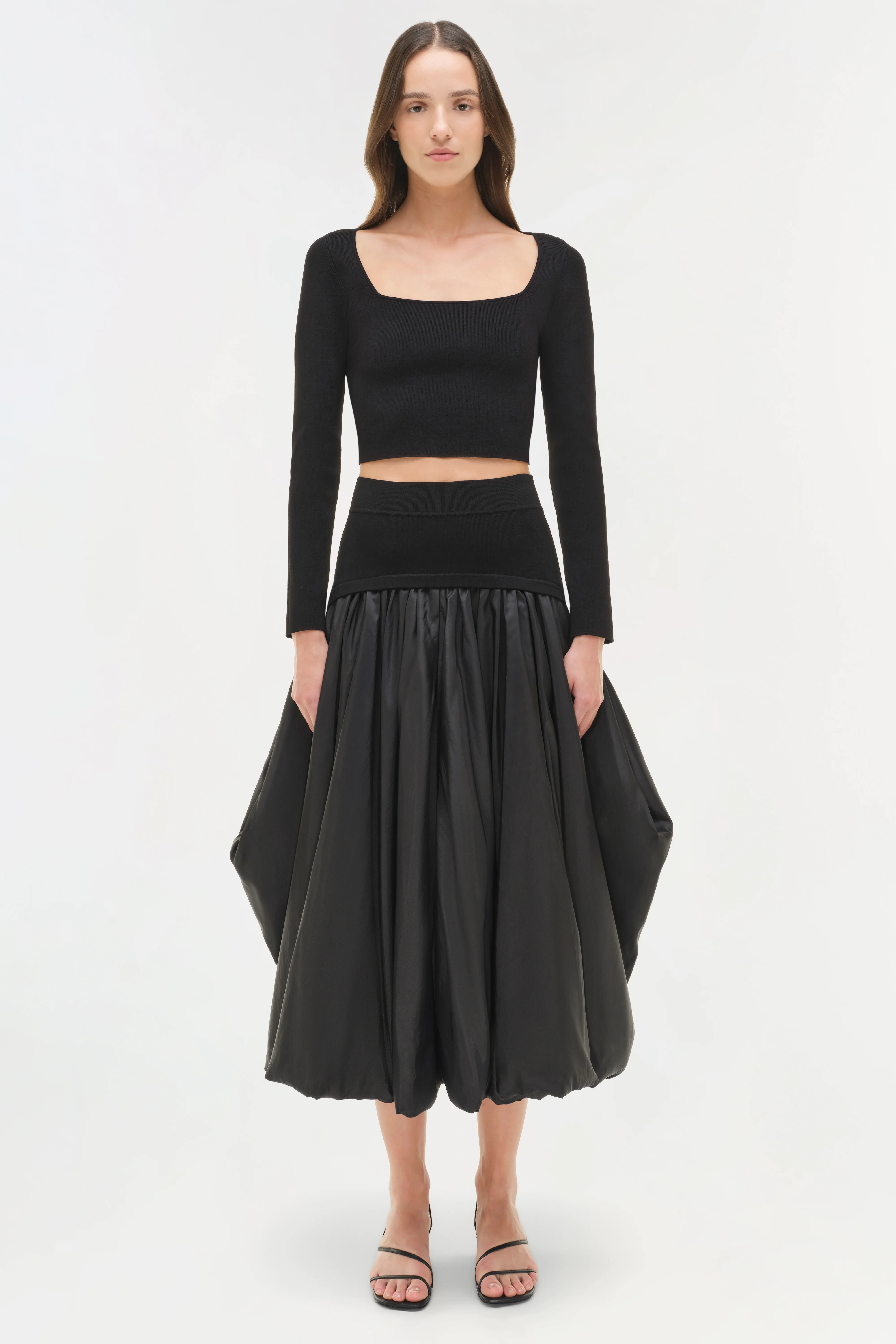 Corinn Taffeta Knit Midi Skirt - Image 6