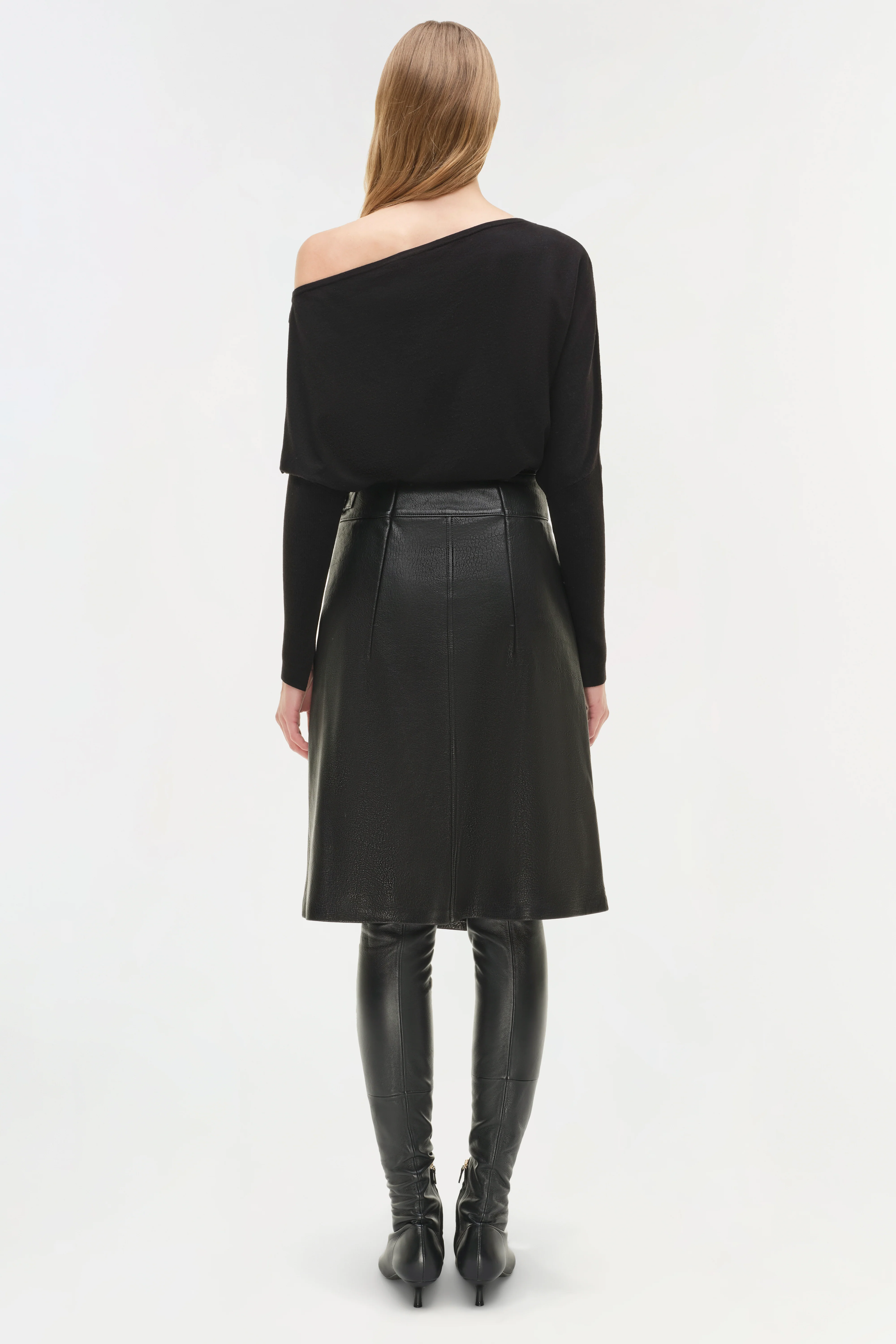 Raddix Leather Midi Skirt - Image 6