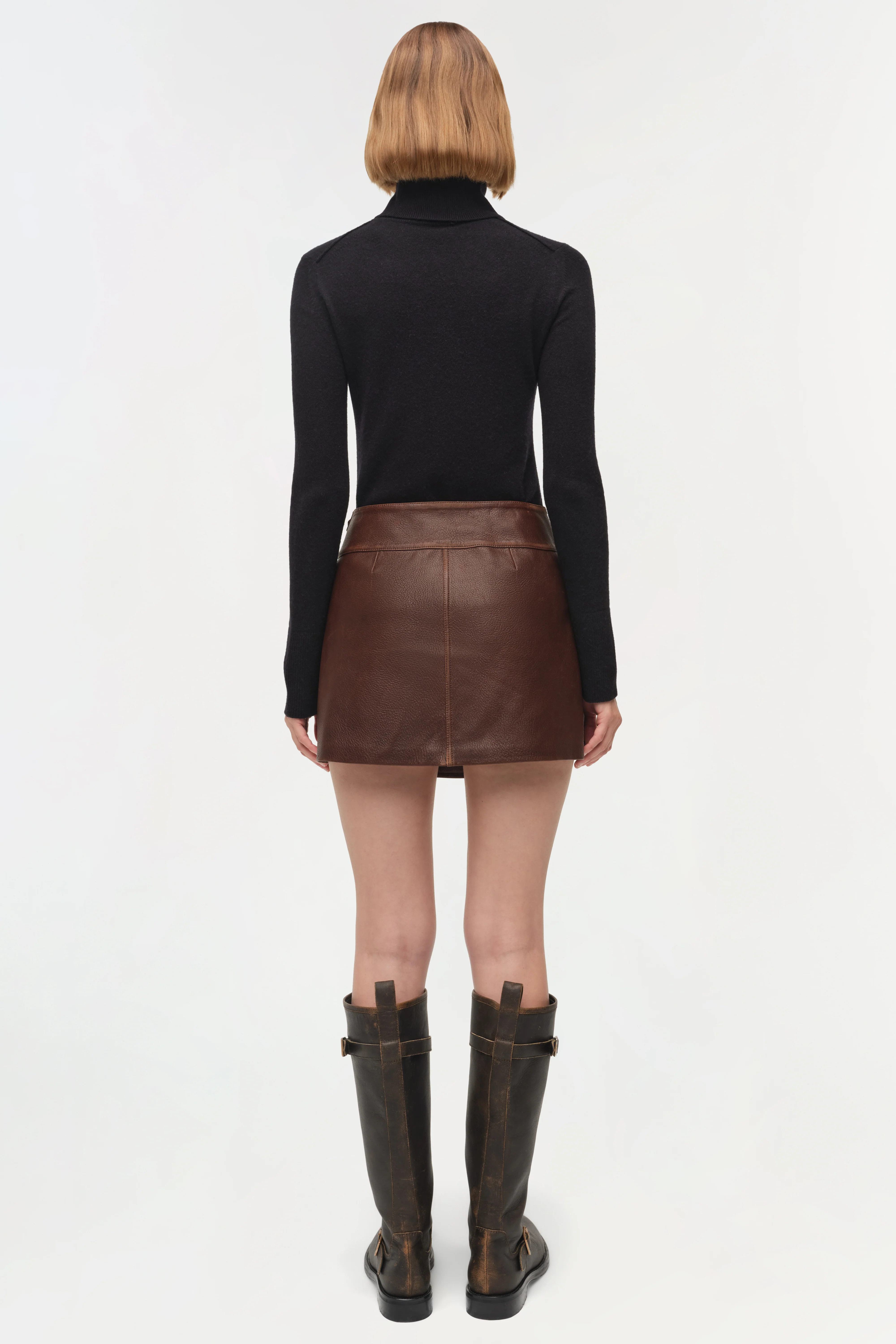 Madeline Leather Mini Skirt - Image 5