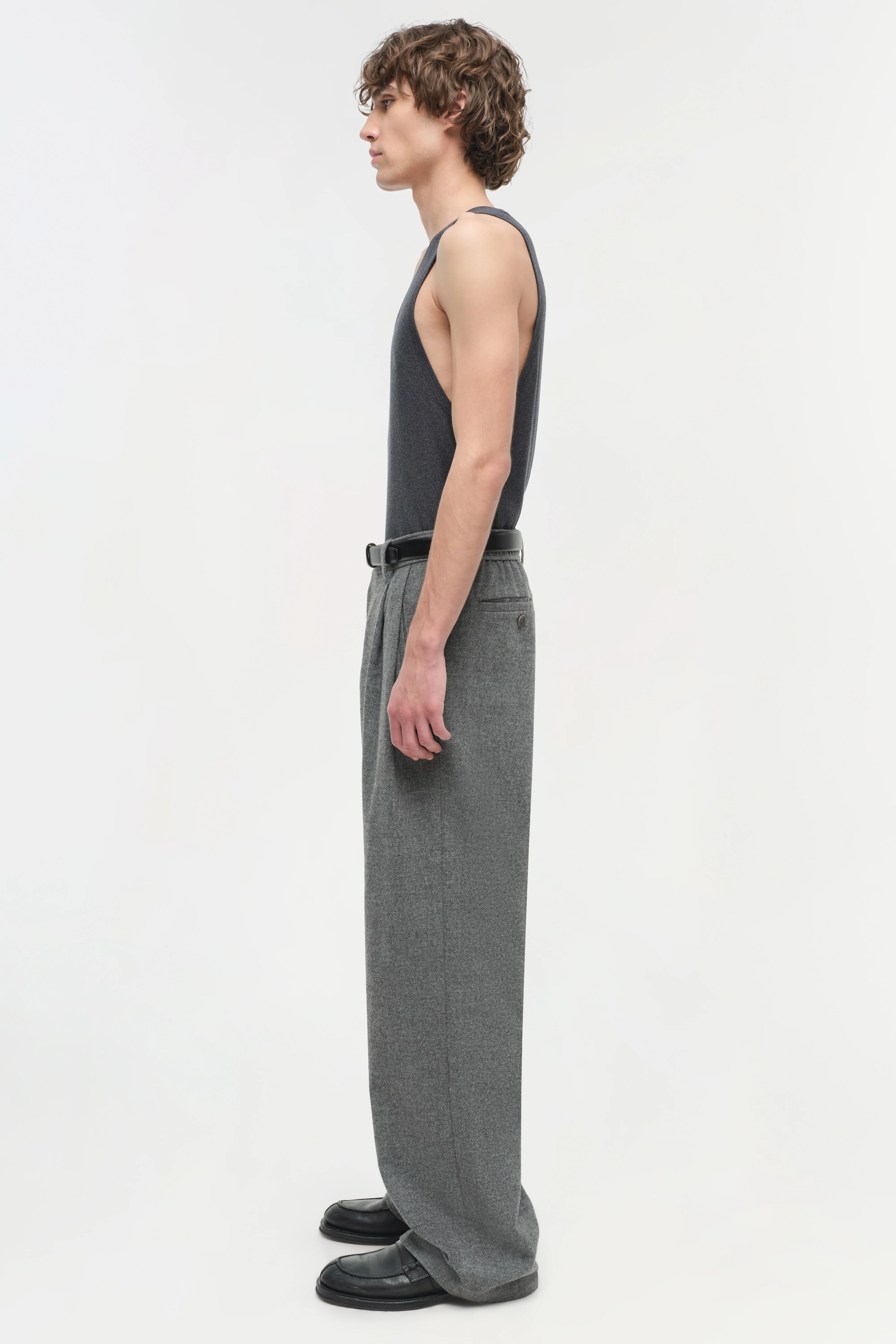 Falcon Pleated Wide Leg Pants - Image 3