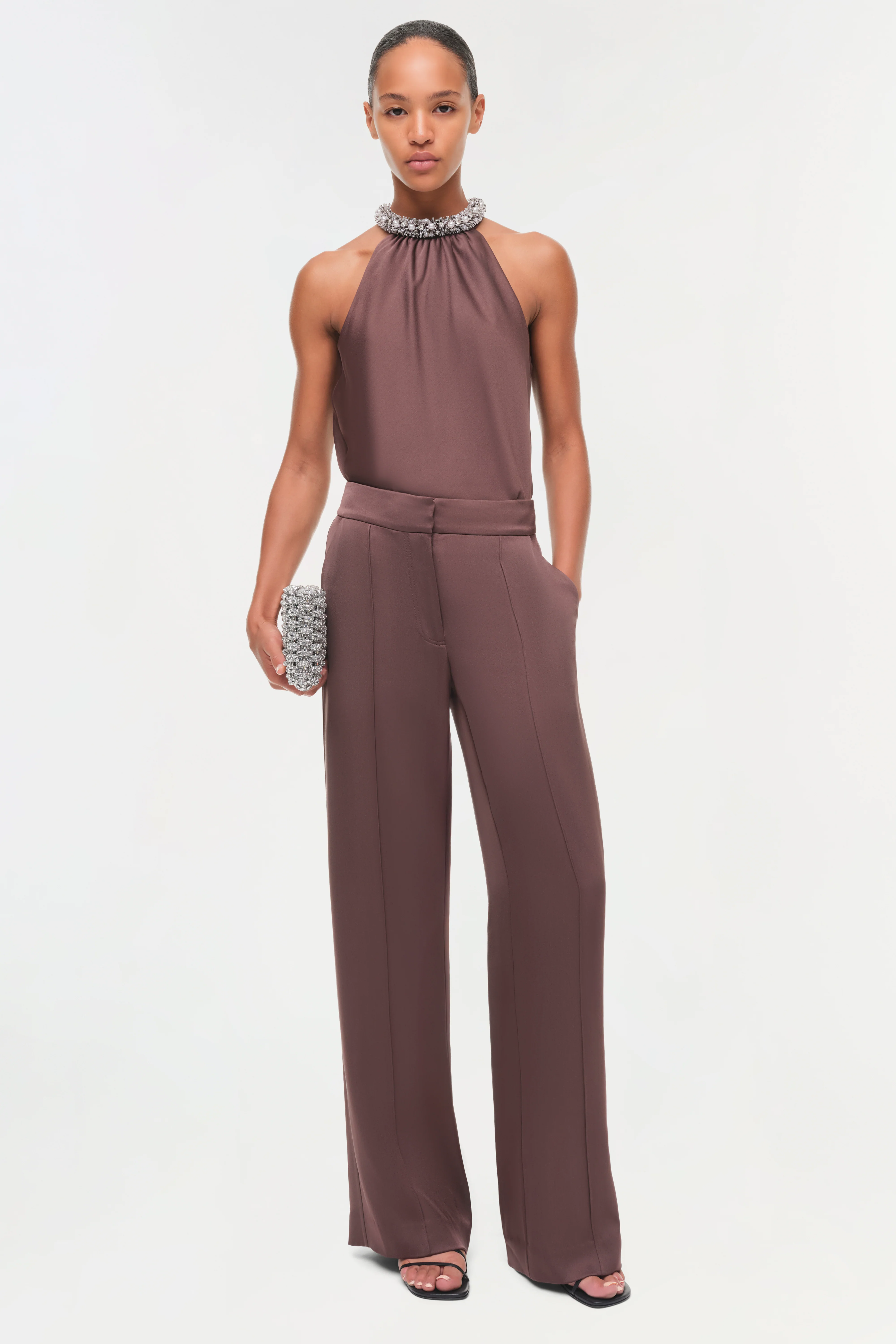 Kyra Satin Wide Leg Pant - Image 3