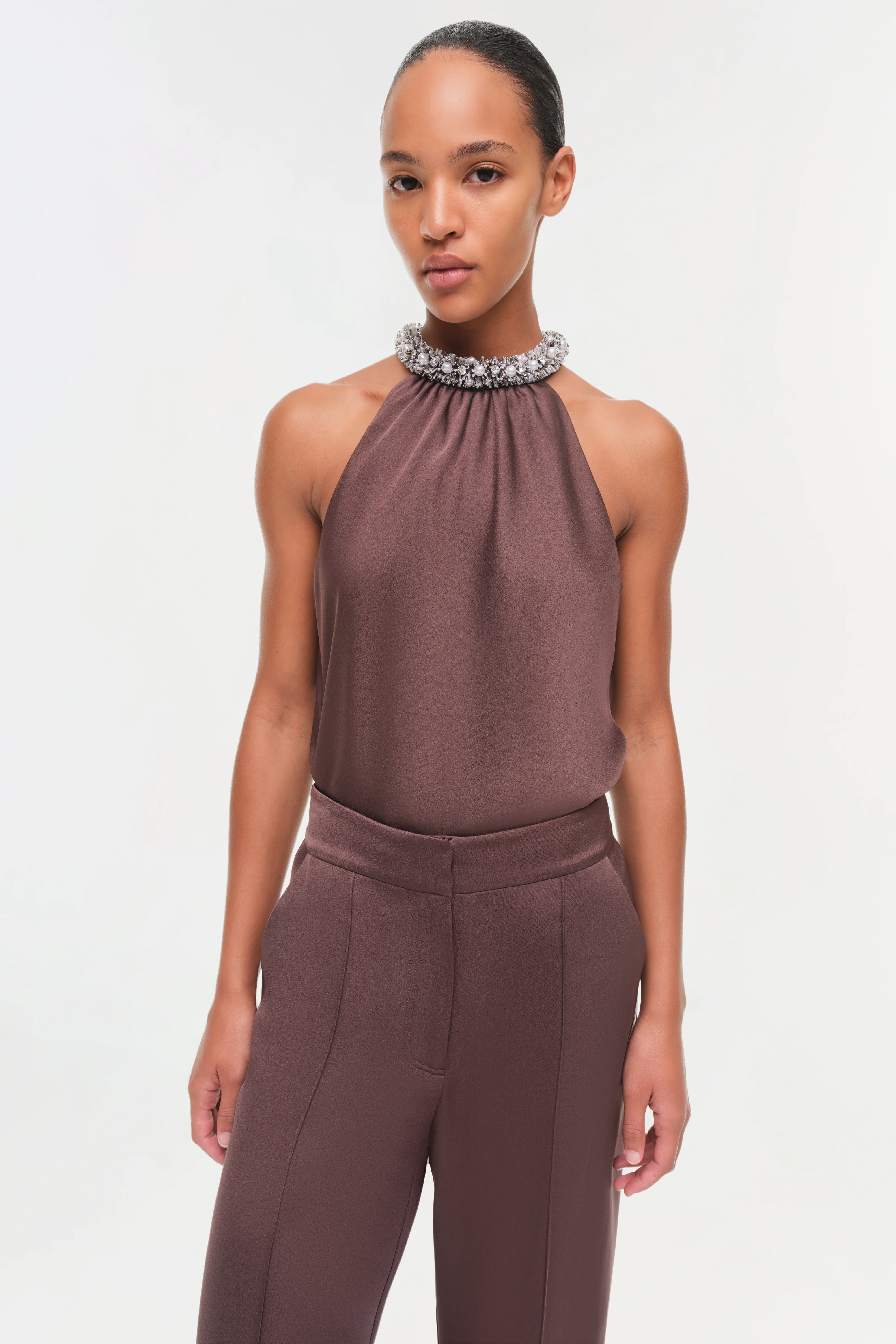 Kyra Satin Wide Leg Pant - Image 4