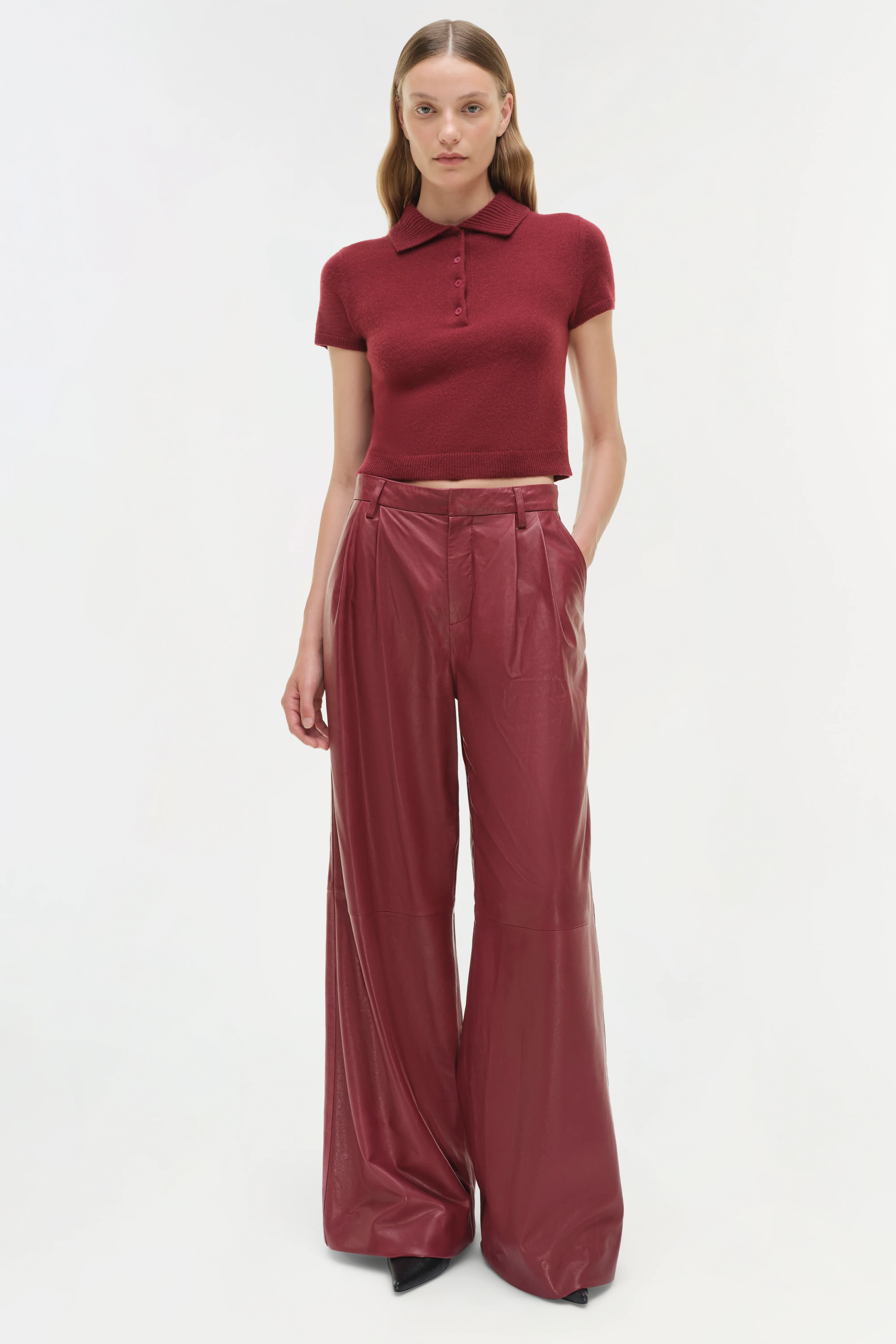 Kobie Wide Leg Leather Pant - Image 3