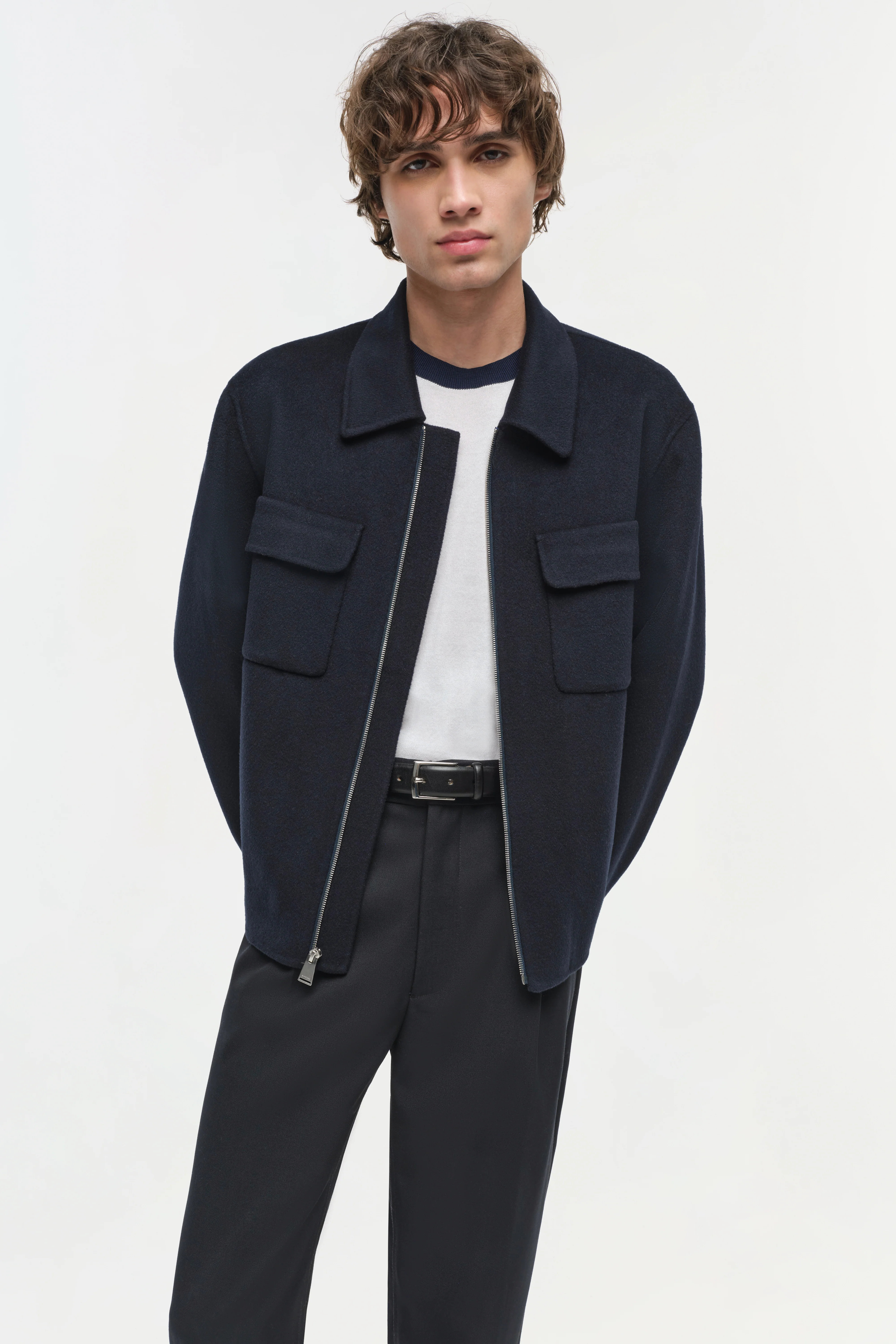 Dennis Wool Zip Up Jacket - Image 3