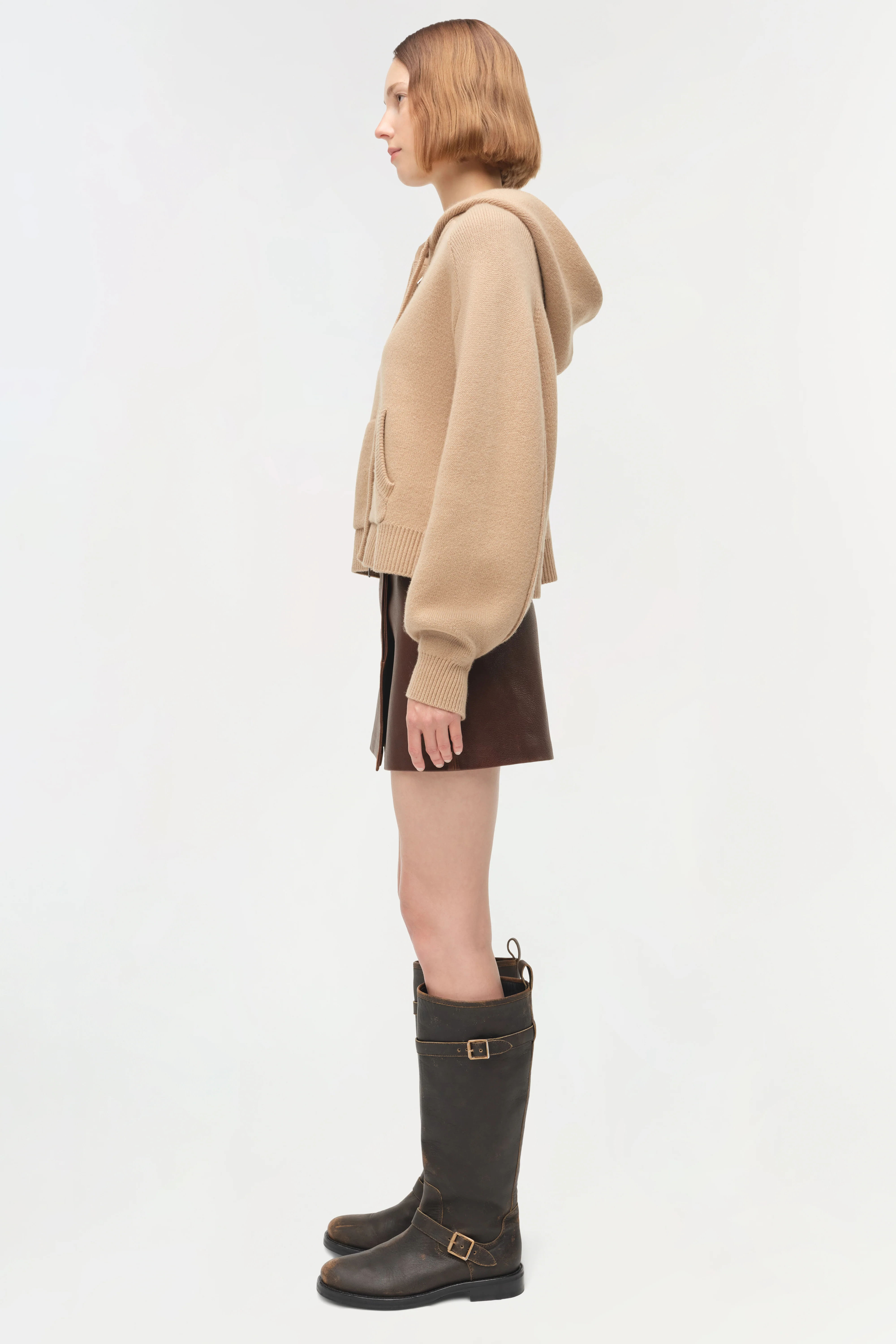 Dakota Wool Cropped Hoodie - Image 4