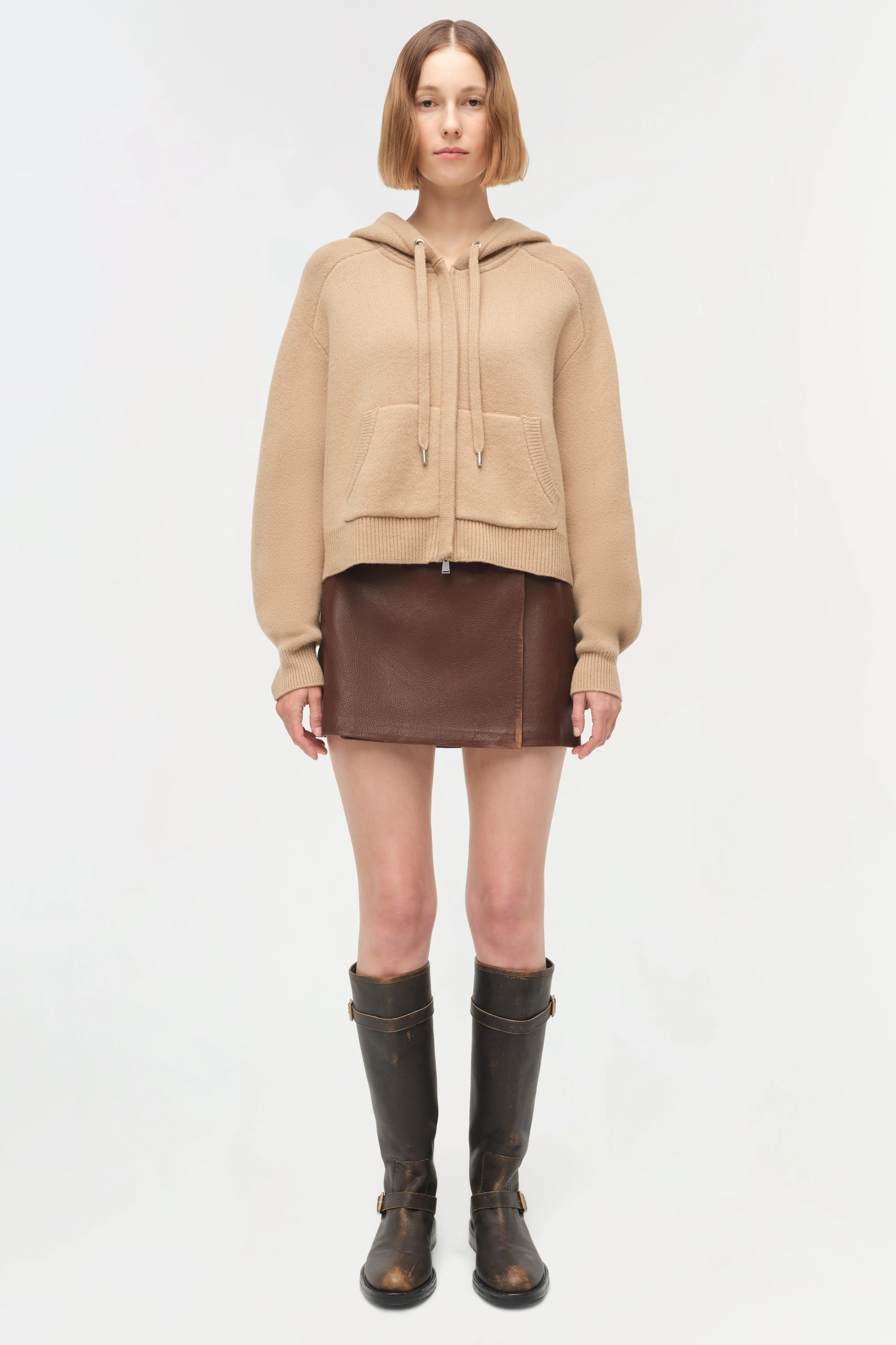 Dakota Wool Cropped Hoodie - Image 6