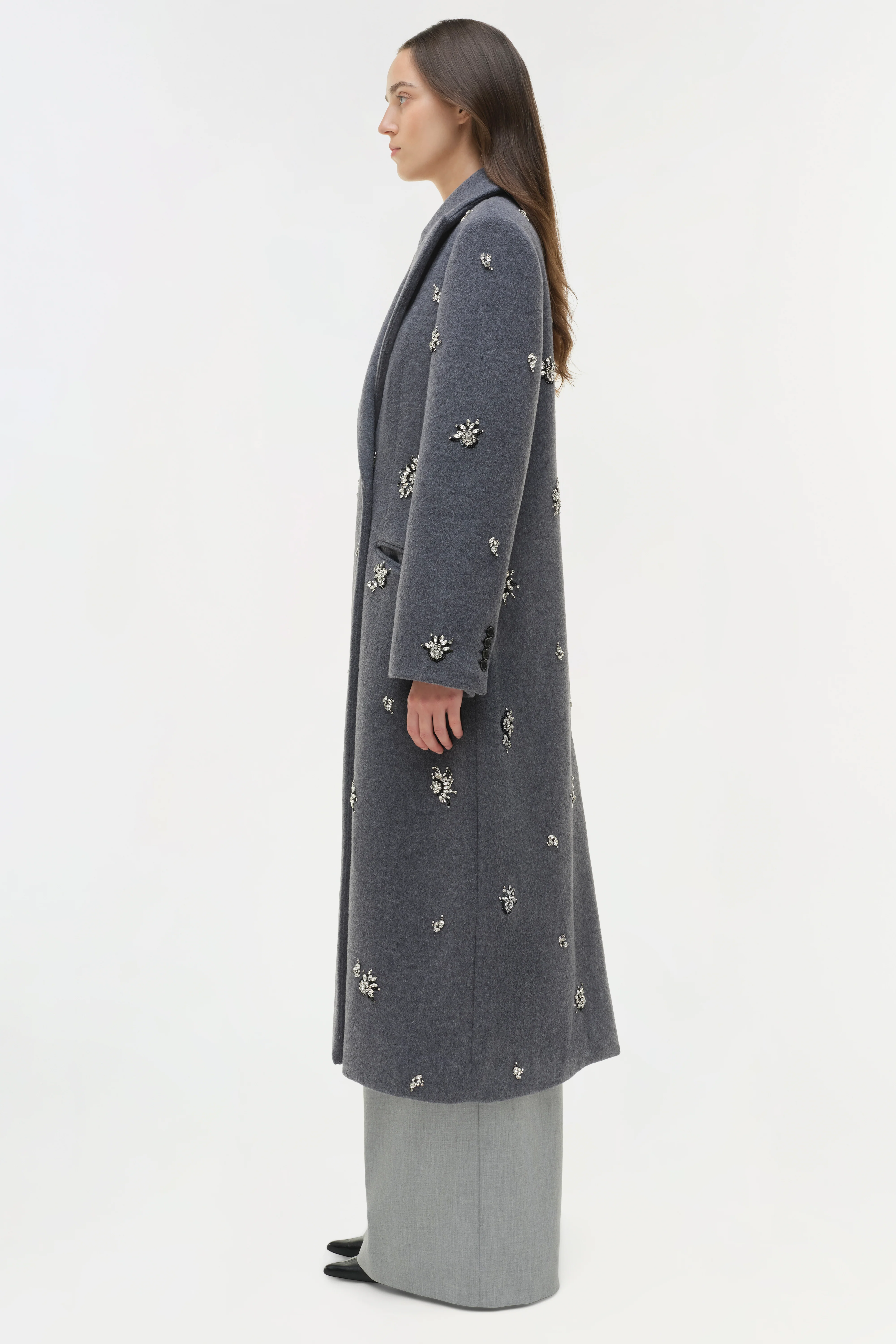 Gianni Embellished Wool Coat - Image 5