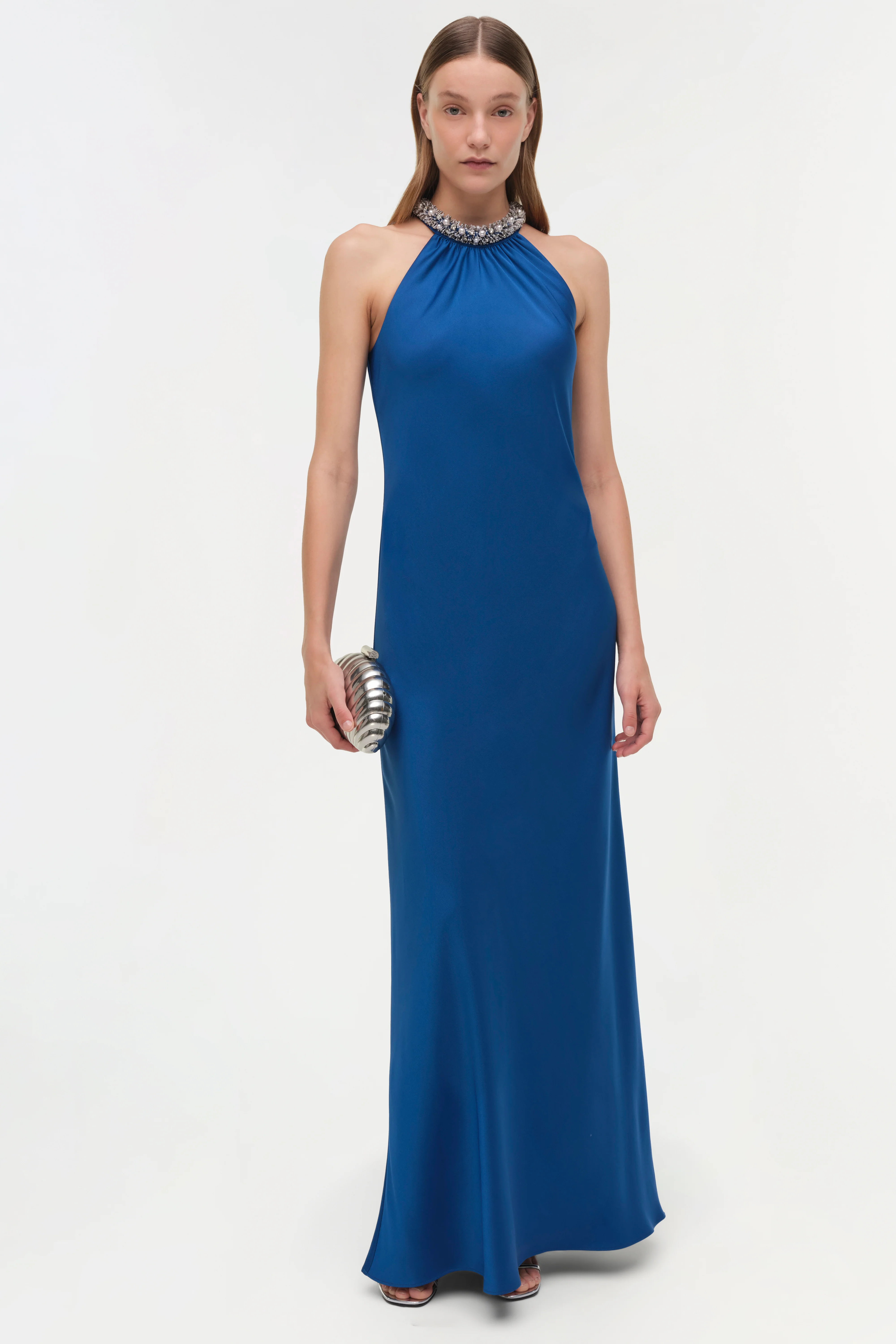 Navina Satin Embellished Gown - Image 2