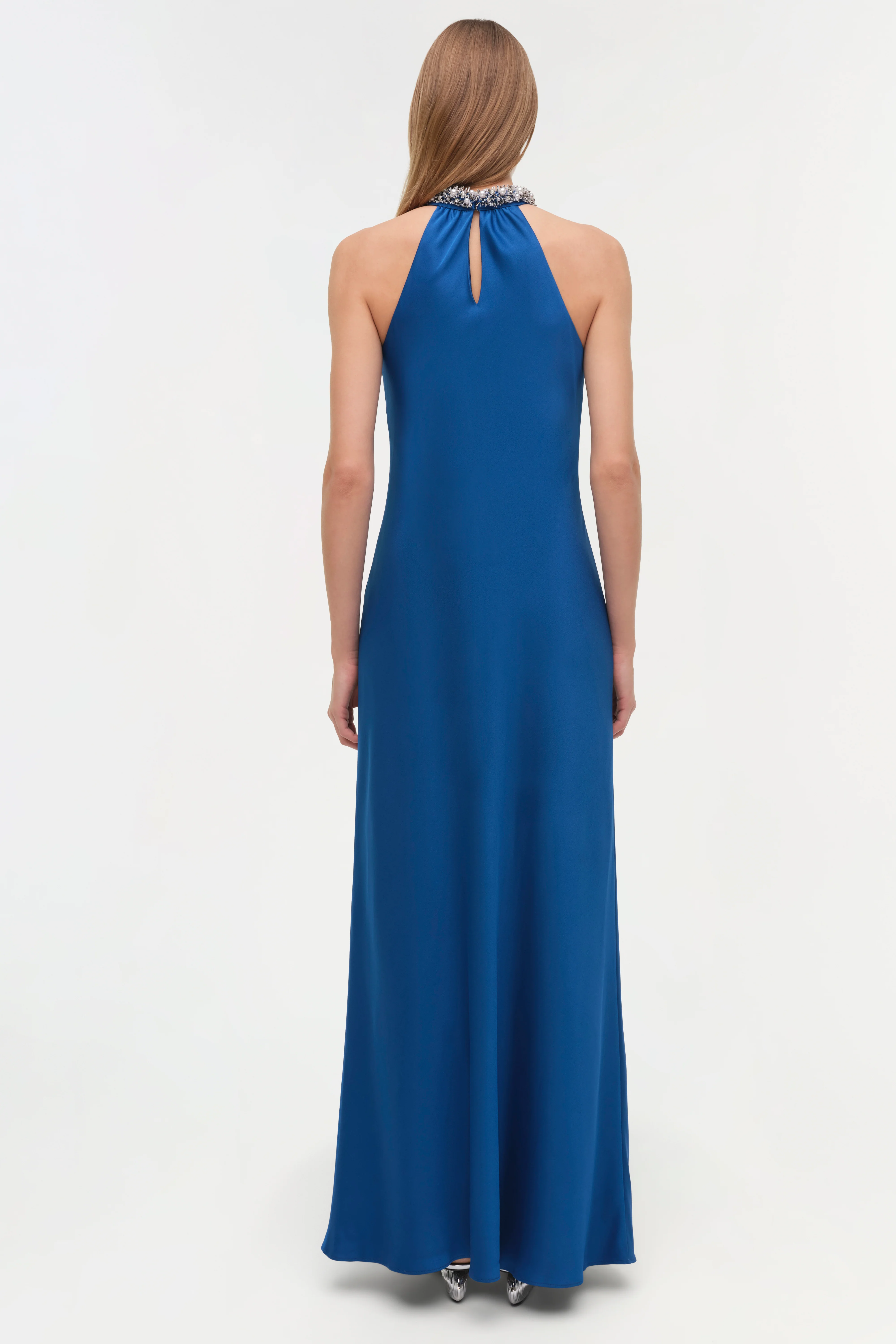 Navina Satin Embellished Gown - Image 6