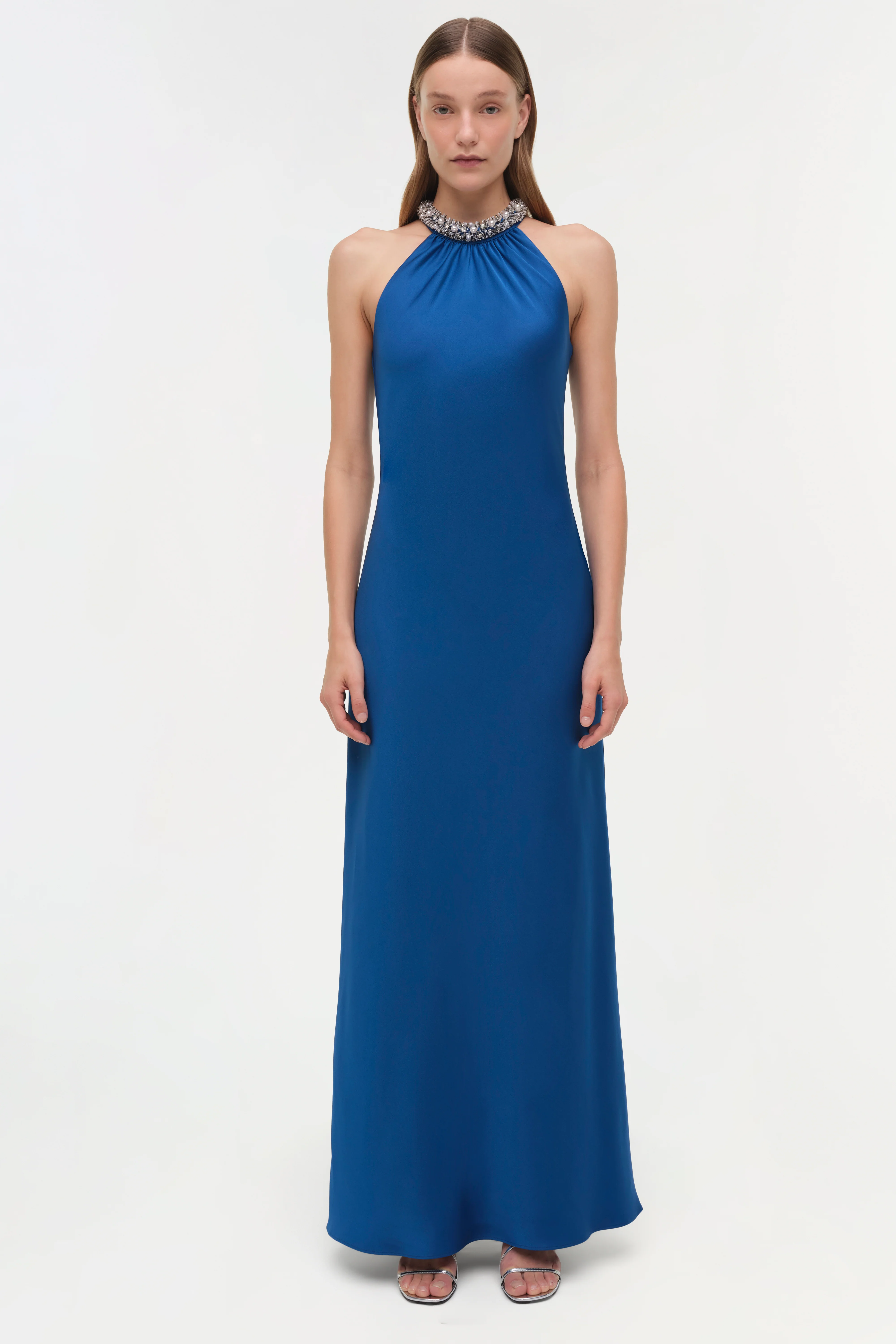 Navina Satin Embellished Gown - Image 7