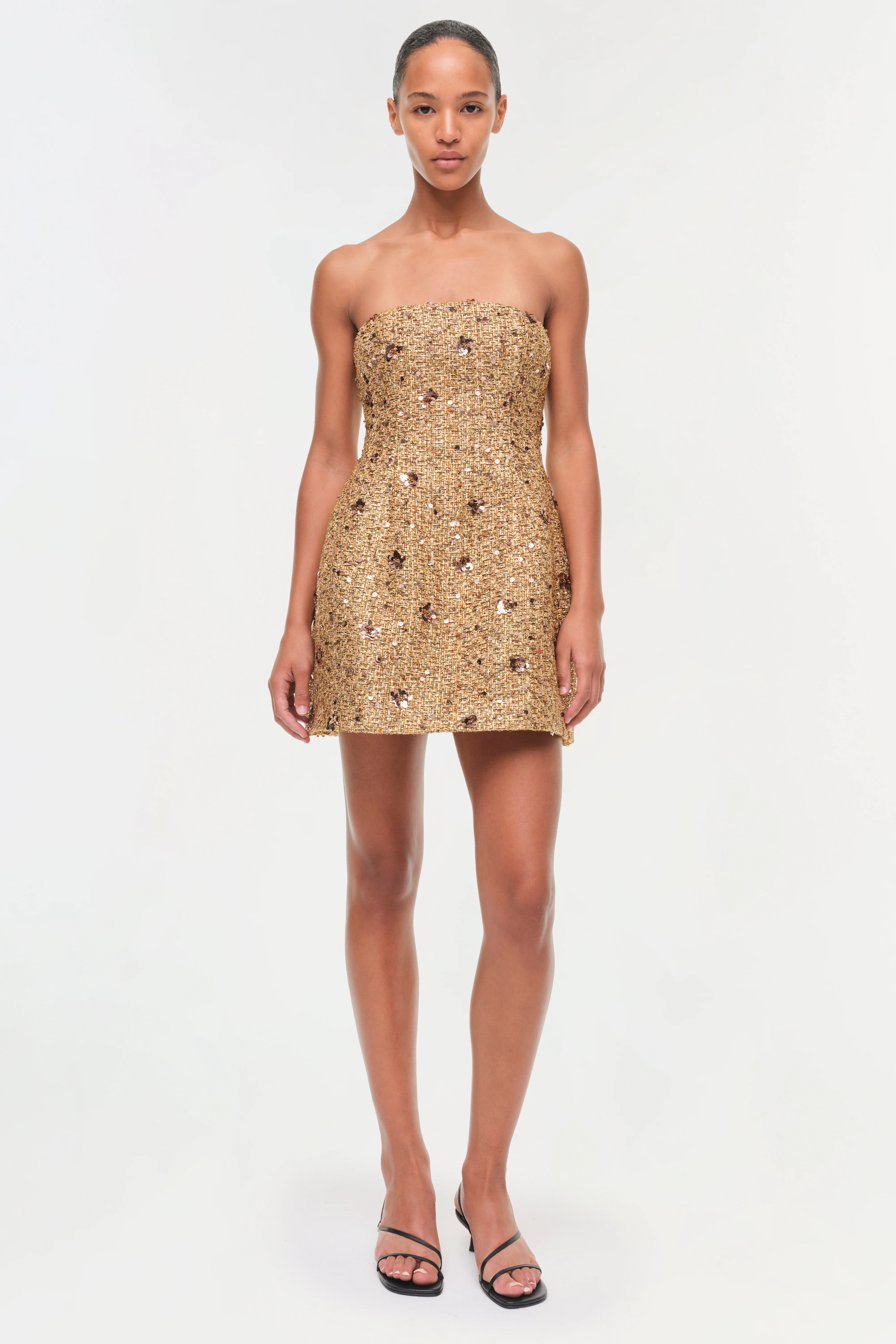 Kit Gilded Tweed Mini Dress - Image 2
