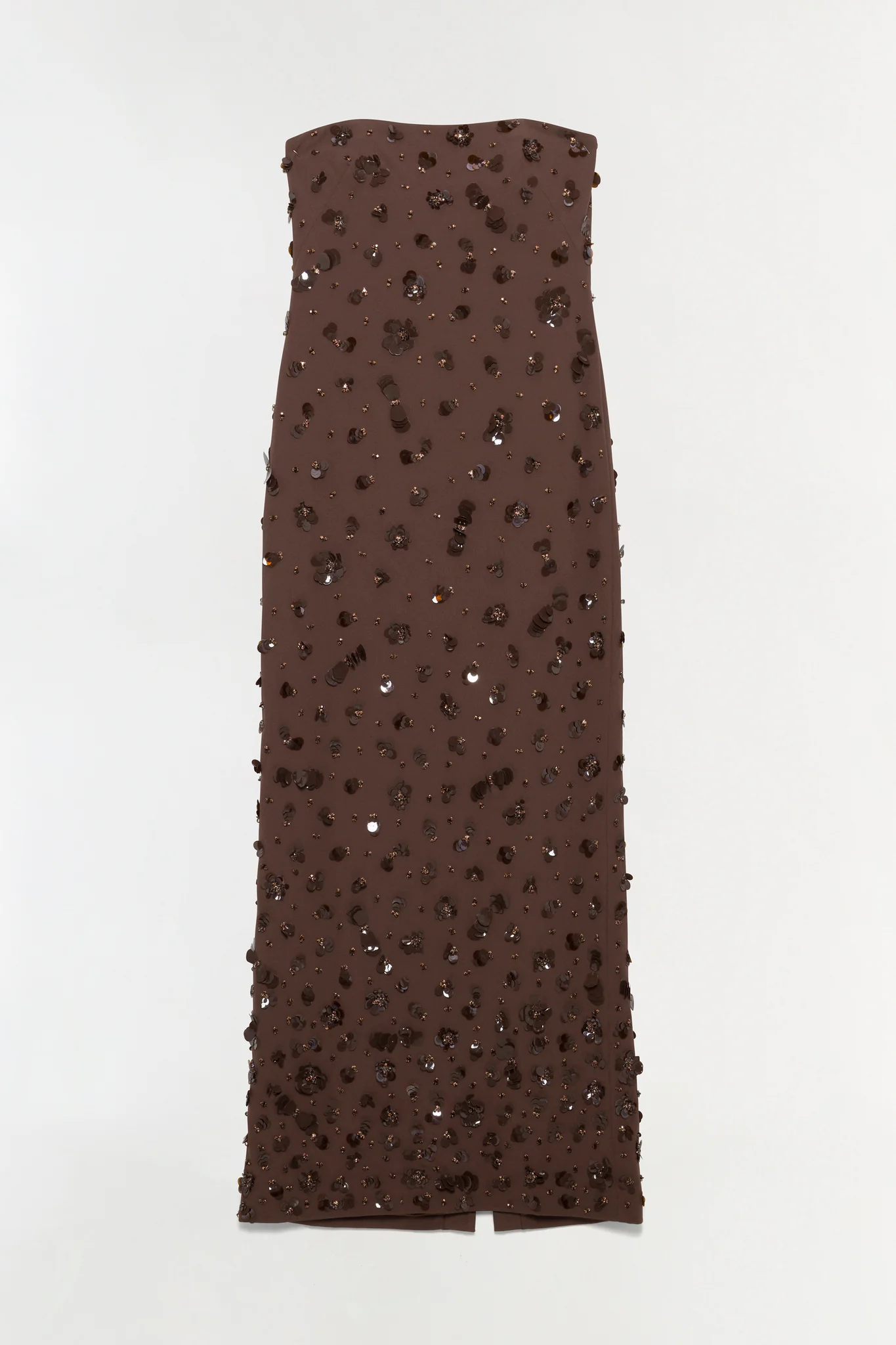 Serafina Strapless Embellished Gown