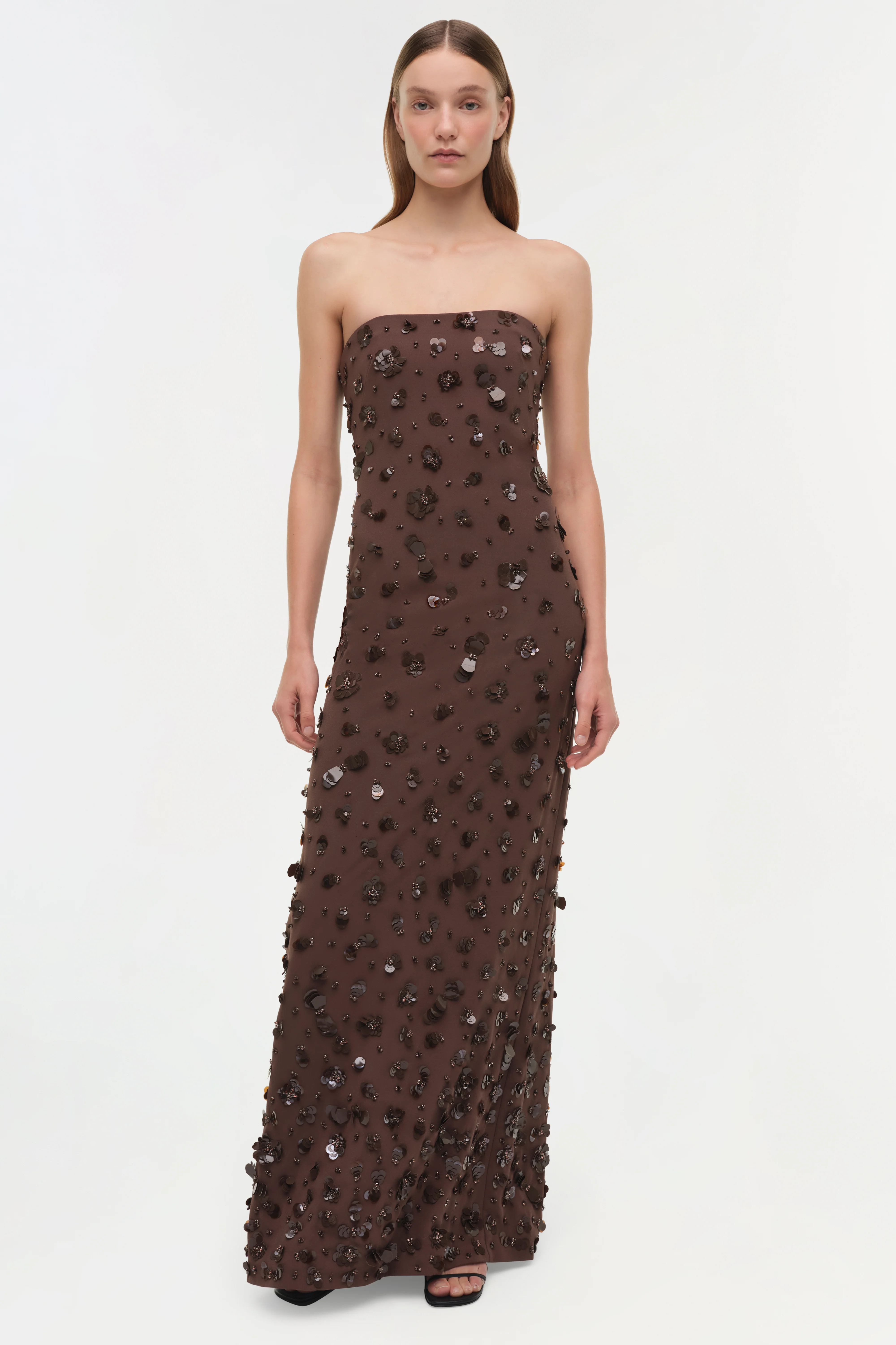 Serafina Strapless Embellished Gown - Image 2