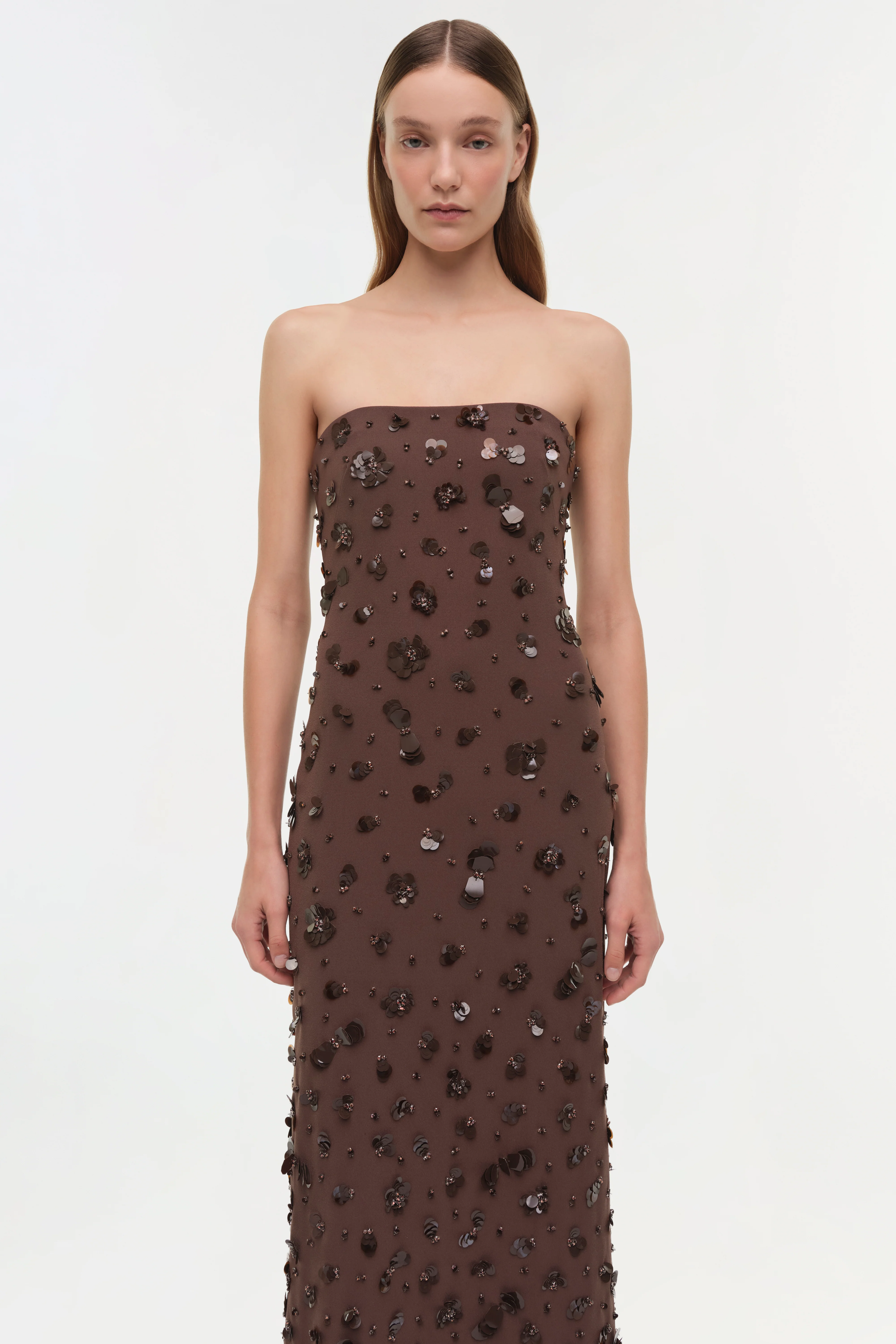 Serafina Strapless Embellished Gown - Image 3