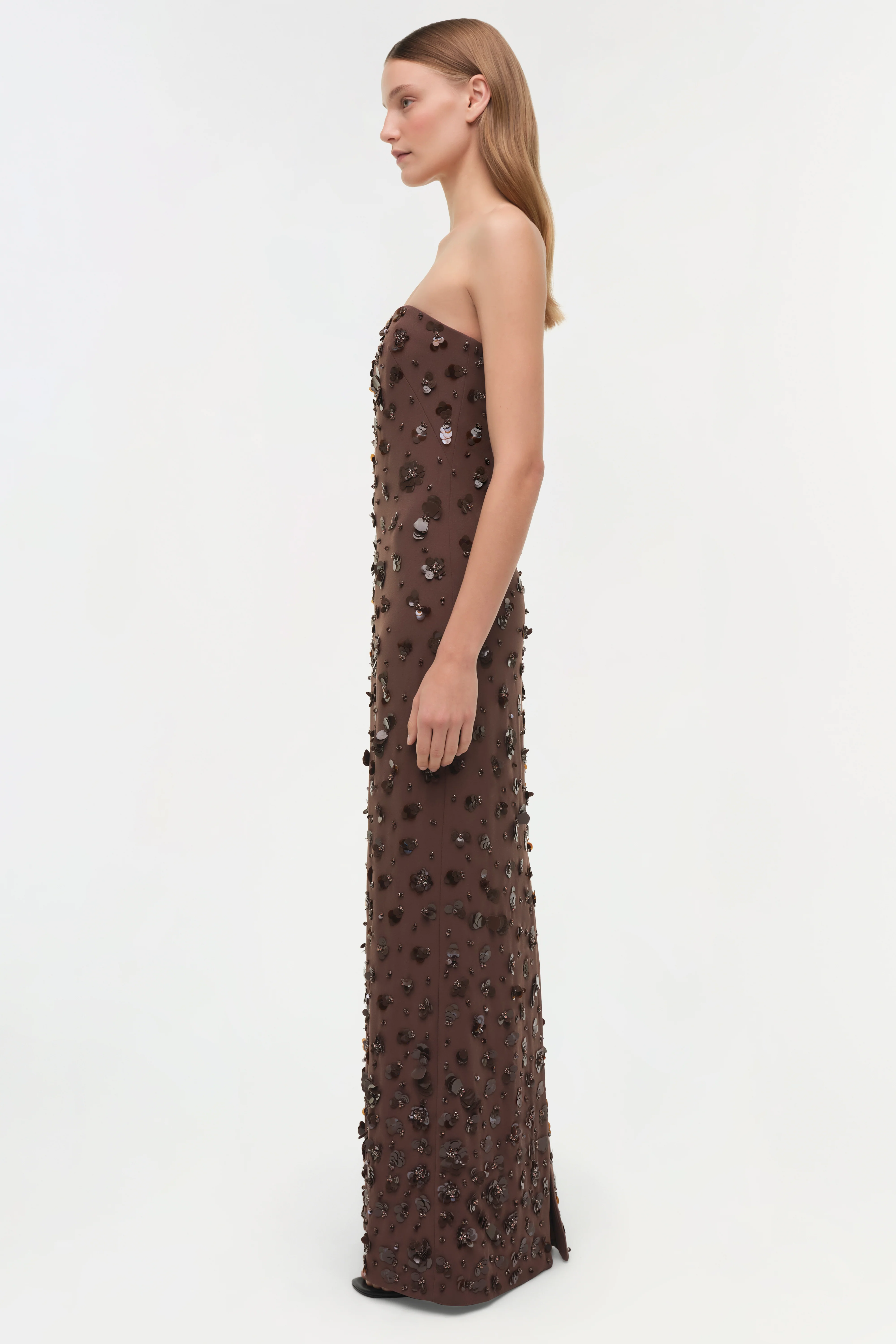 Serafina Strapless Embellished Gown - Image 4
