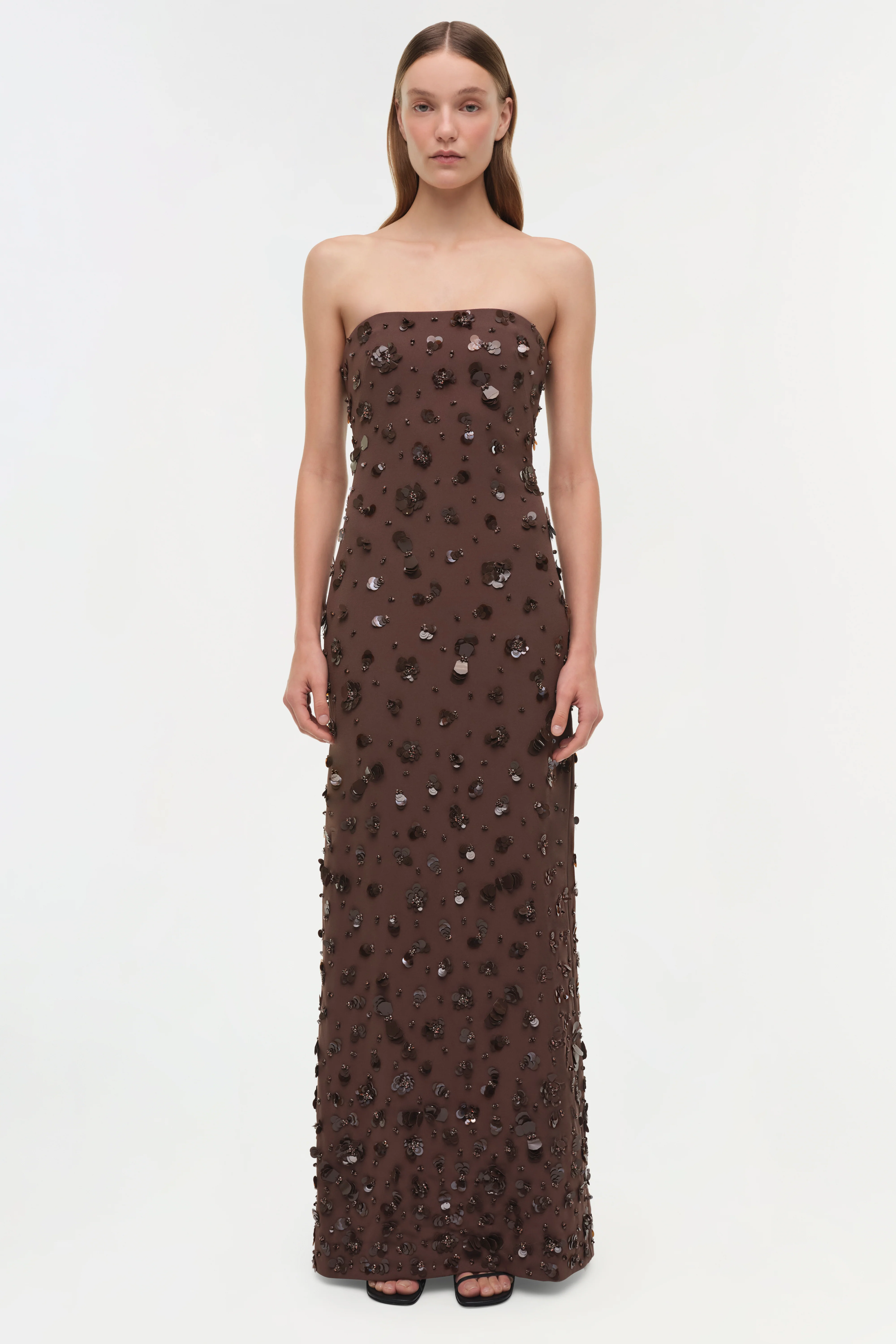 Serafina Strapless Embellished Gown - Image 7