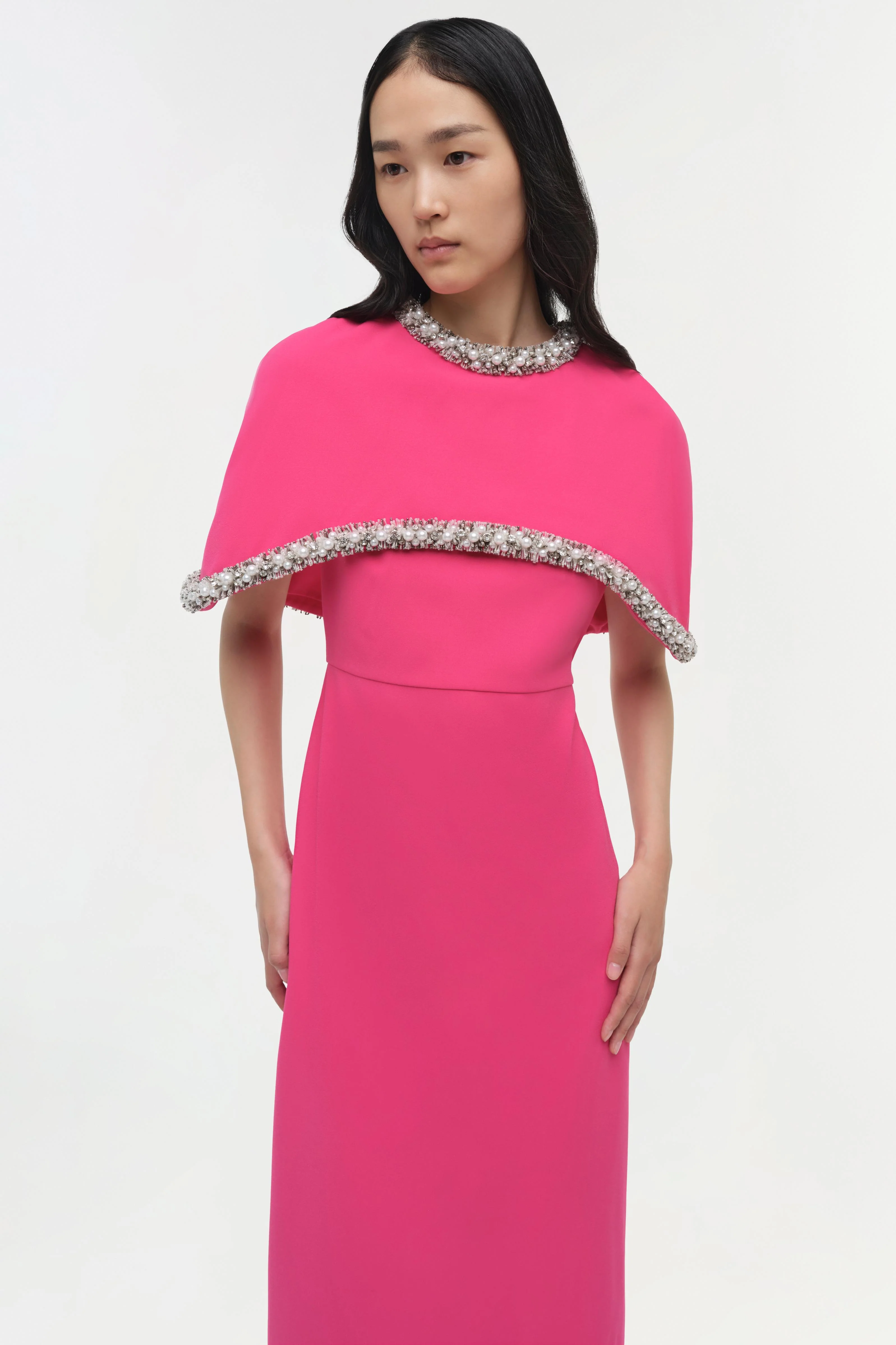Bellamy Embellished Cape Gown - Image 3