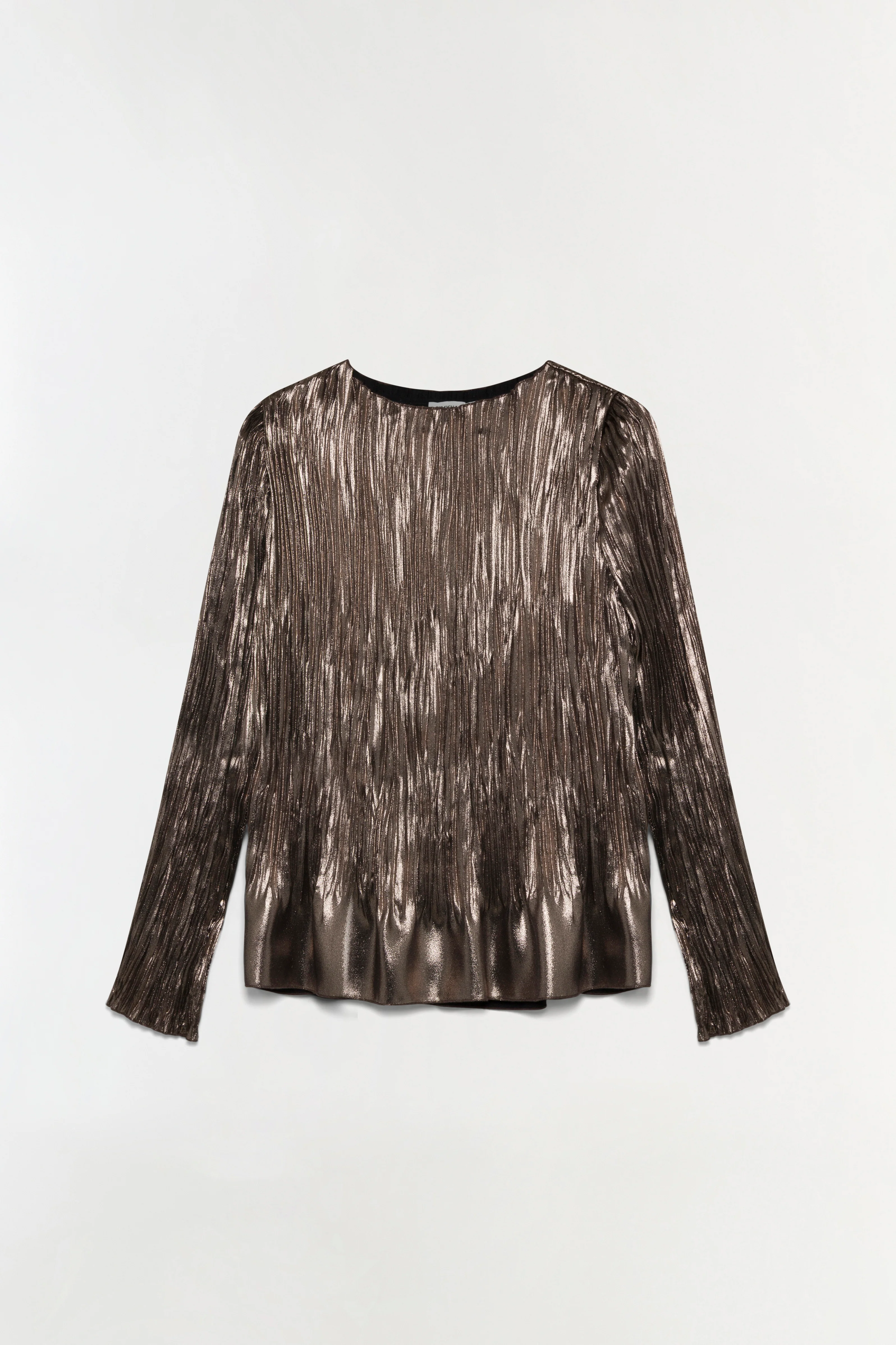 Chale Metallic Plisse Top