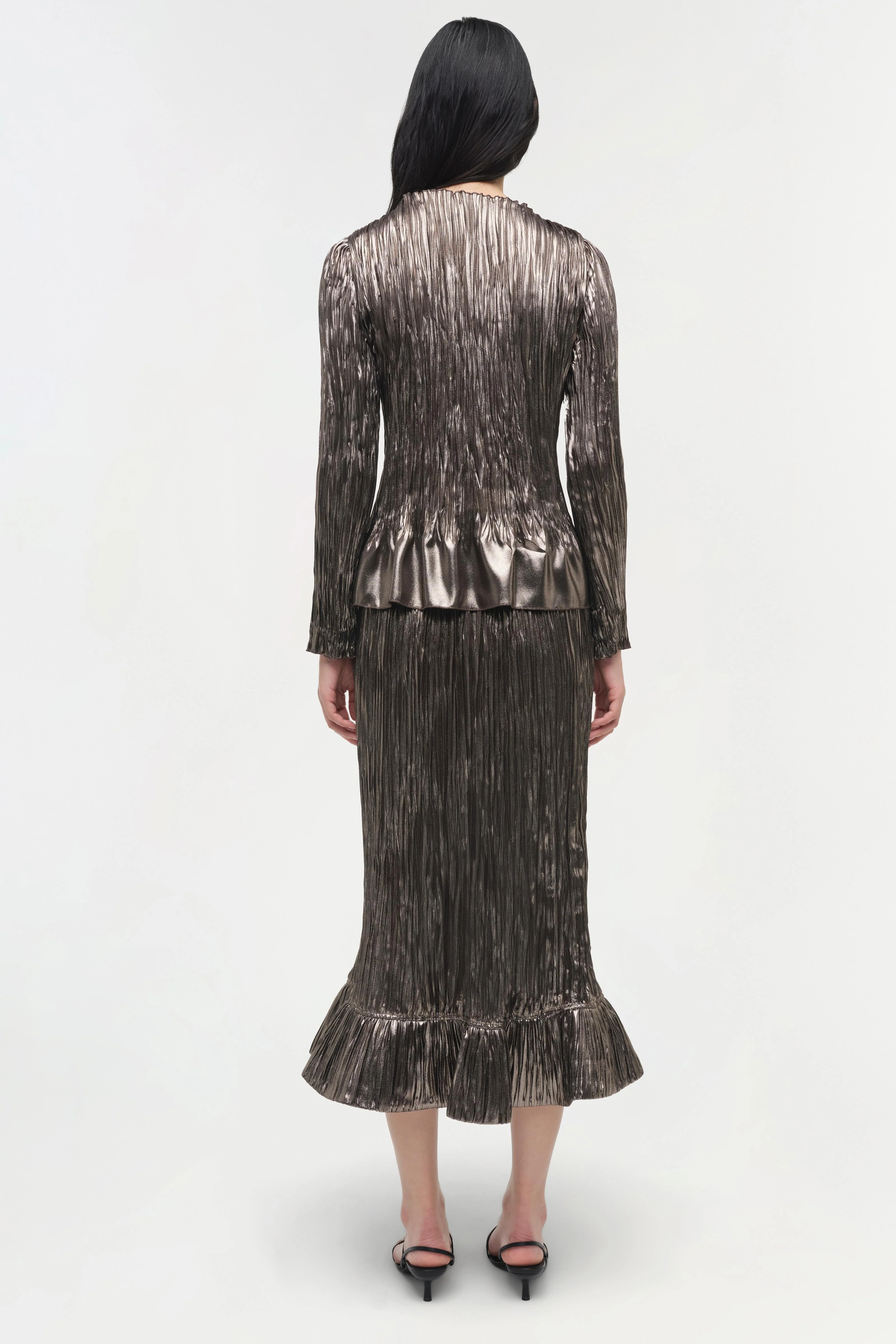 Chale Metallic Plisse Top - Image 5