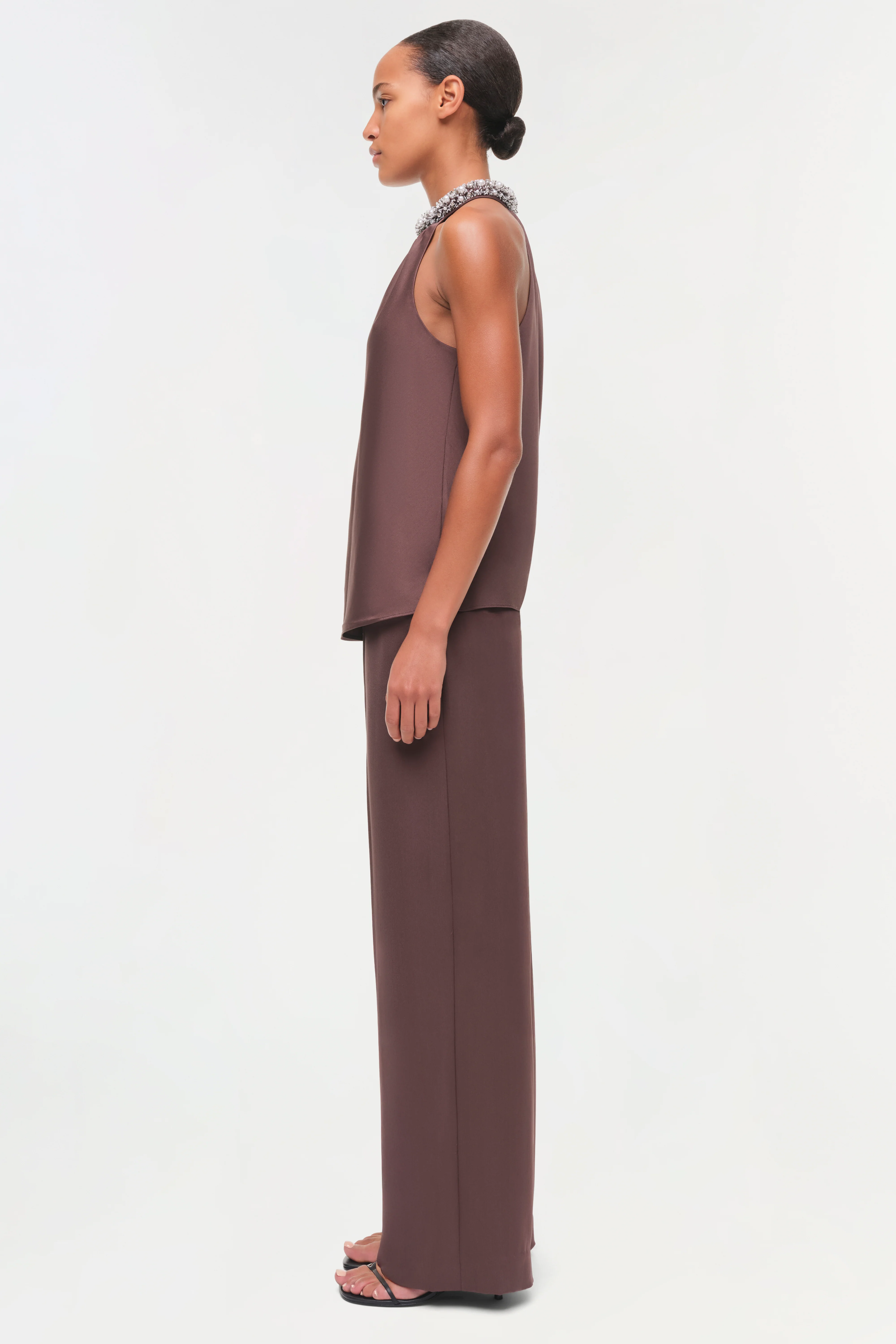 Navi Embellished Satin Top - Image 5