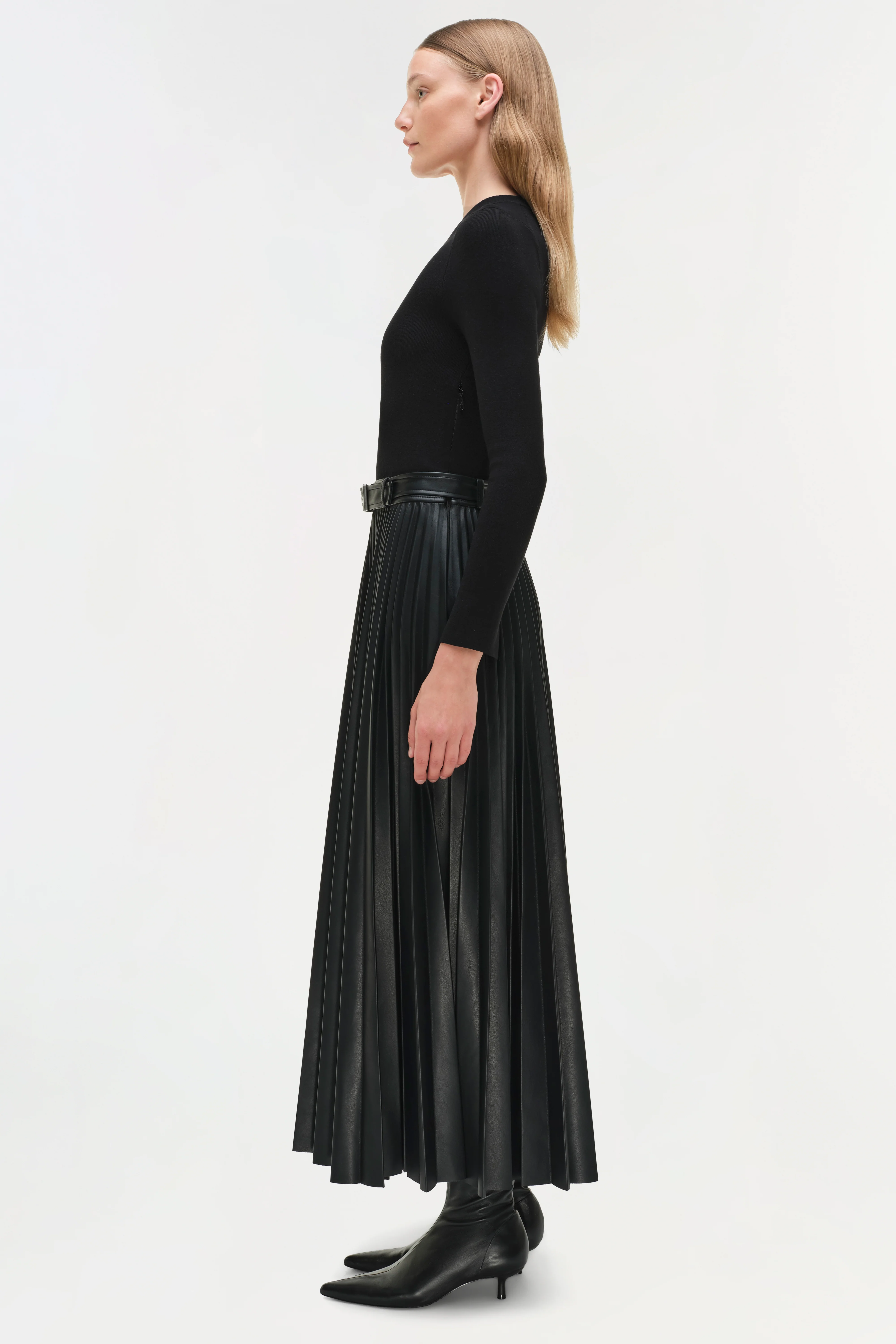 Abilene Knit Combo Midi Dress - Image 4