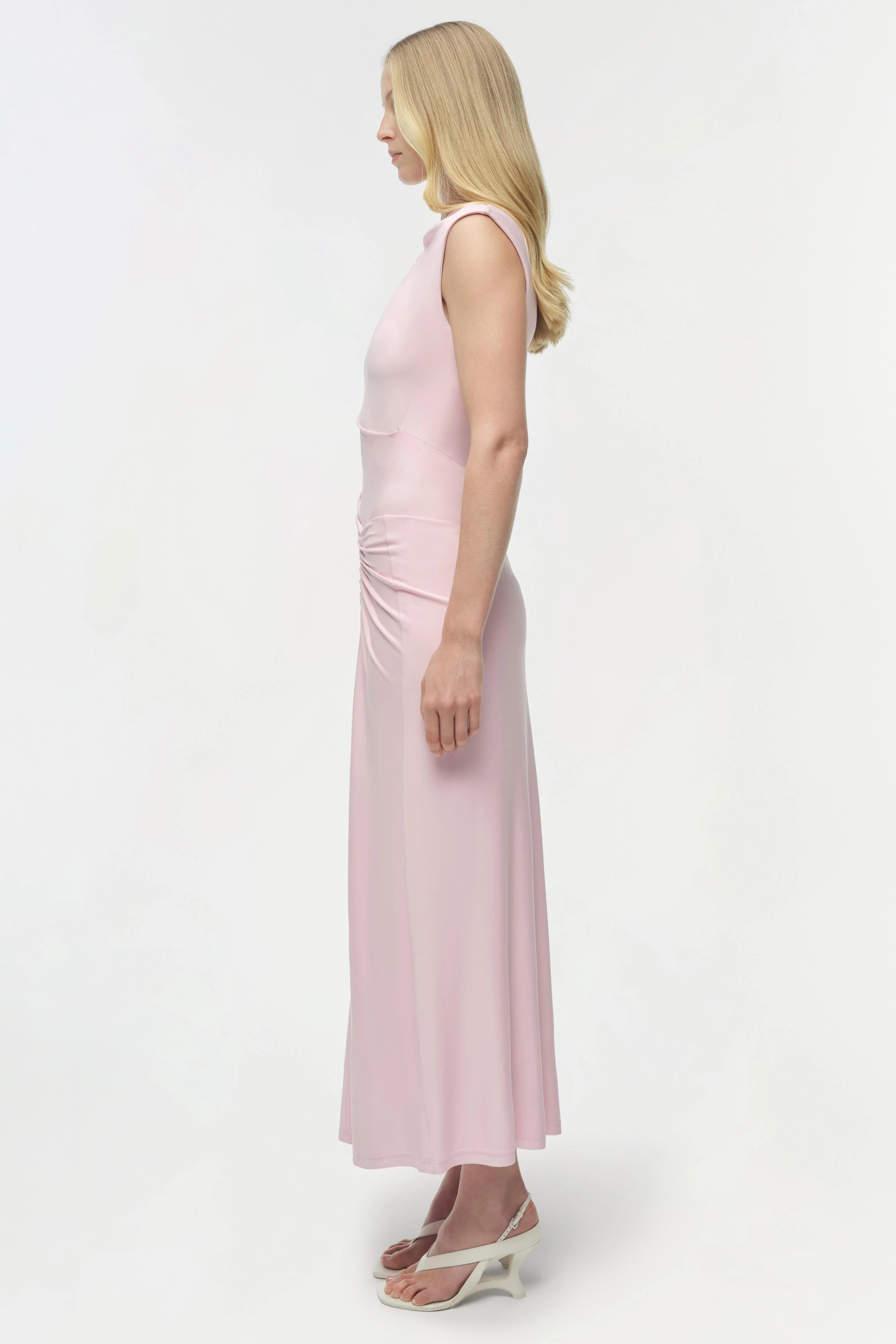 Acacia Draped Jersey Midi Dress - Image 4