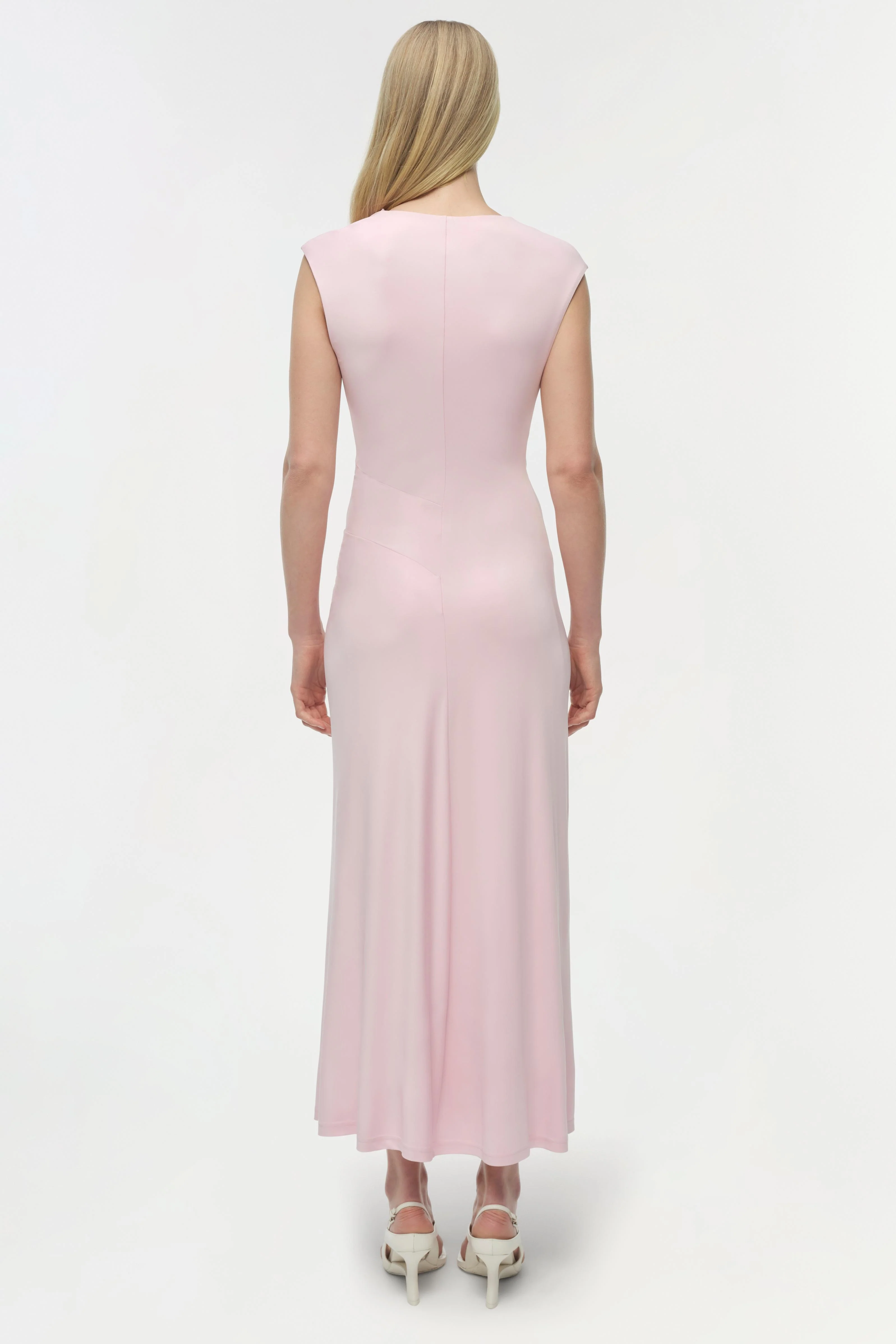 Acacia Draped Jersey Midi Dress - Image 5