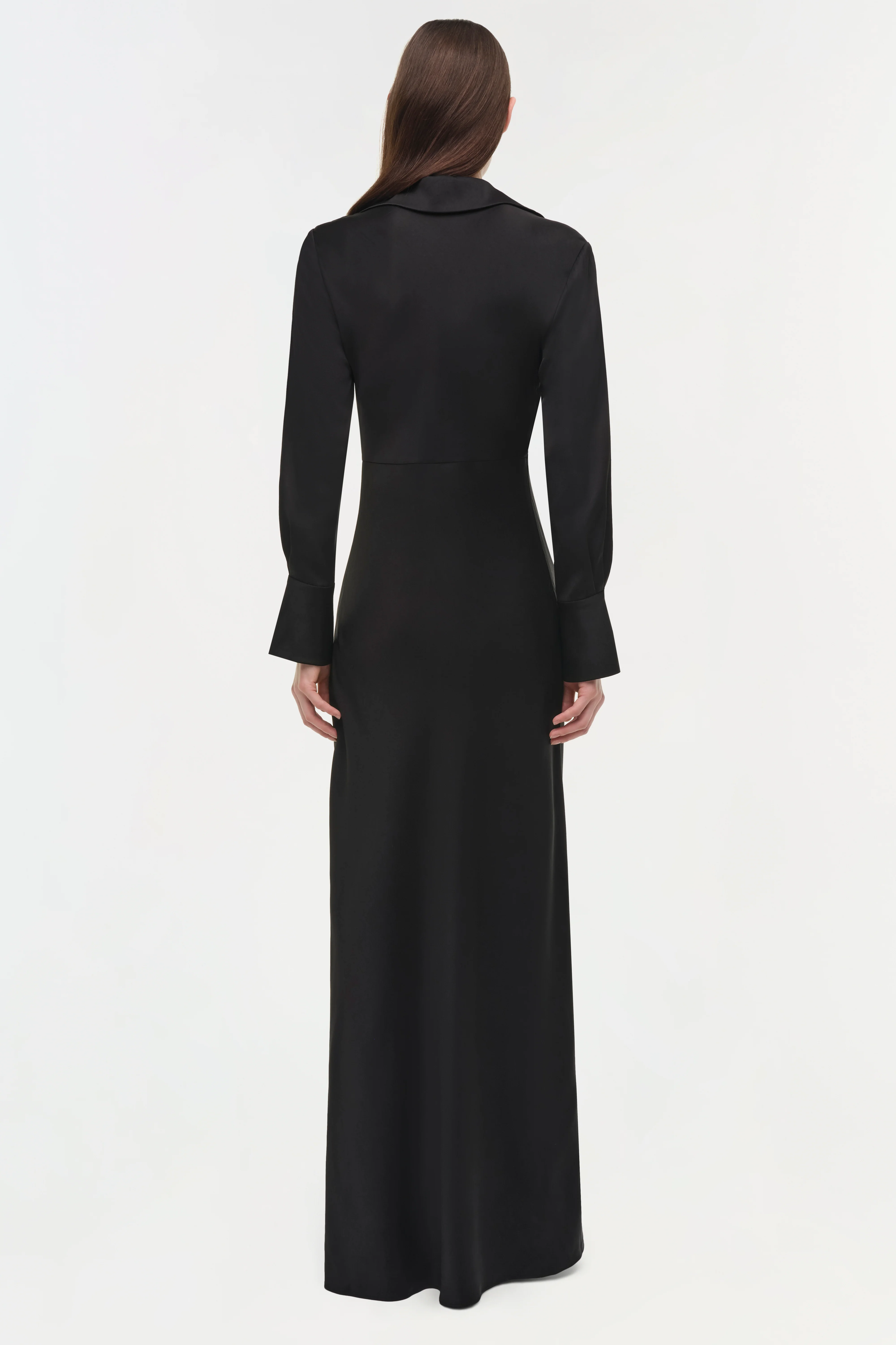 Adelle Draped Satin Gown - Image 5