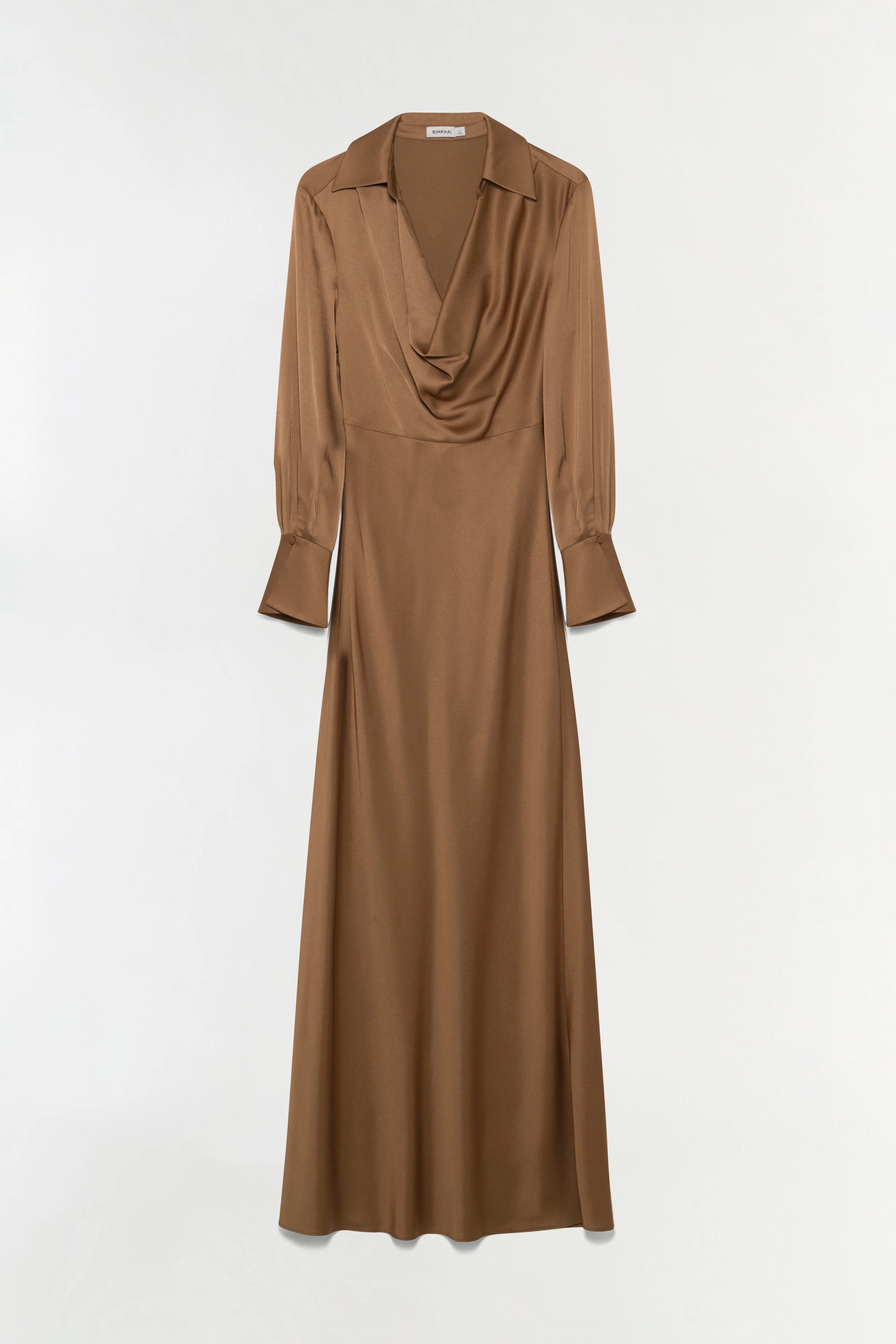 Adelle Draped Satin Gown