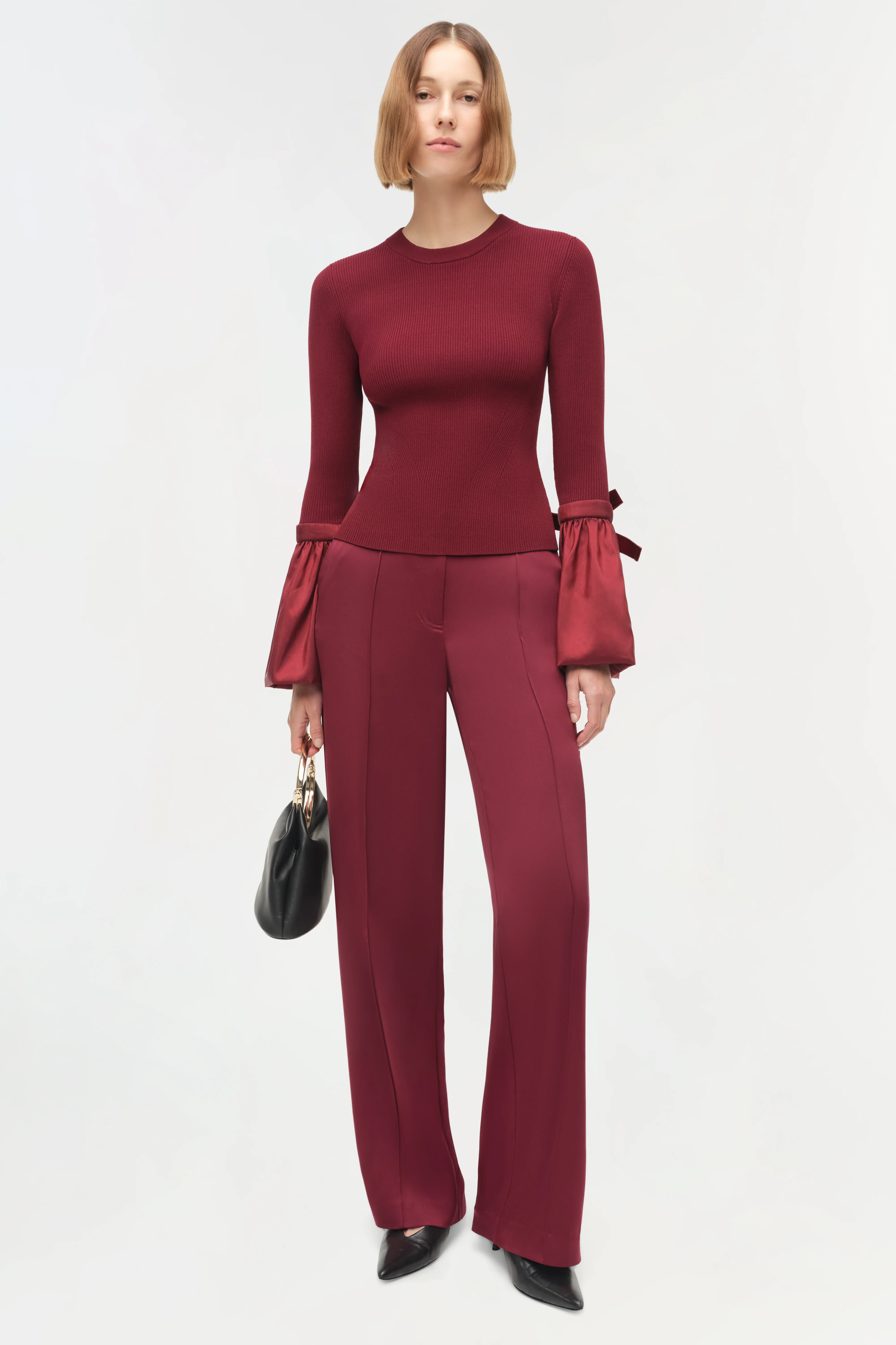 Agata Taffeta Knit Top - Image 2
