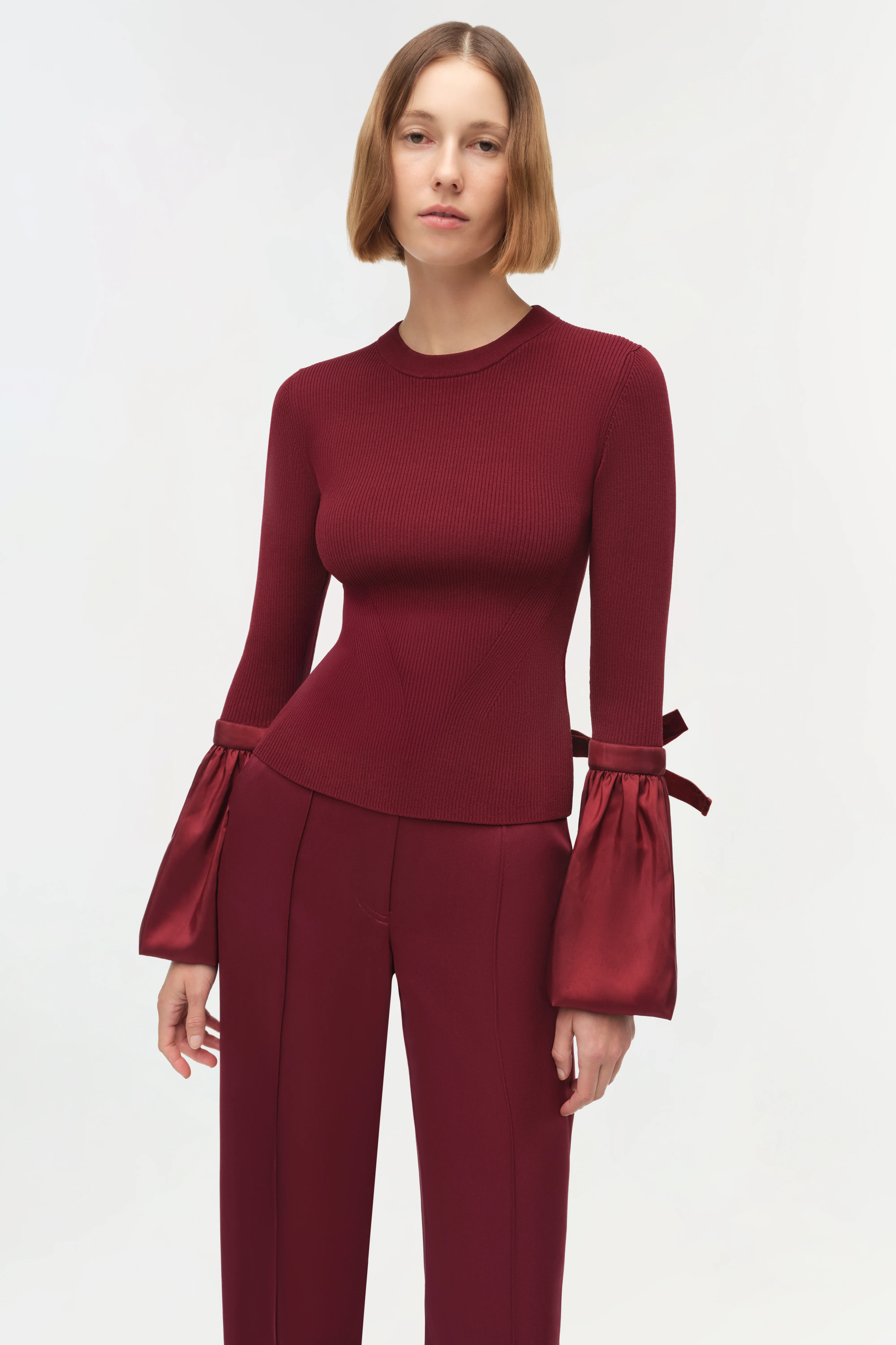 Agata Taffeta Knit Top - Image 3
