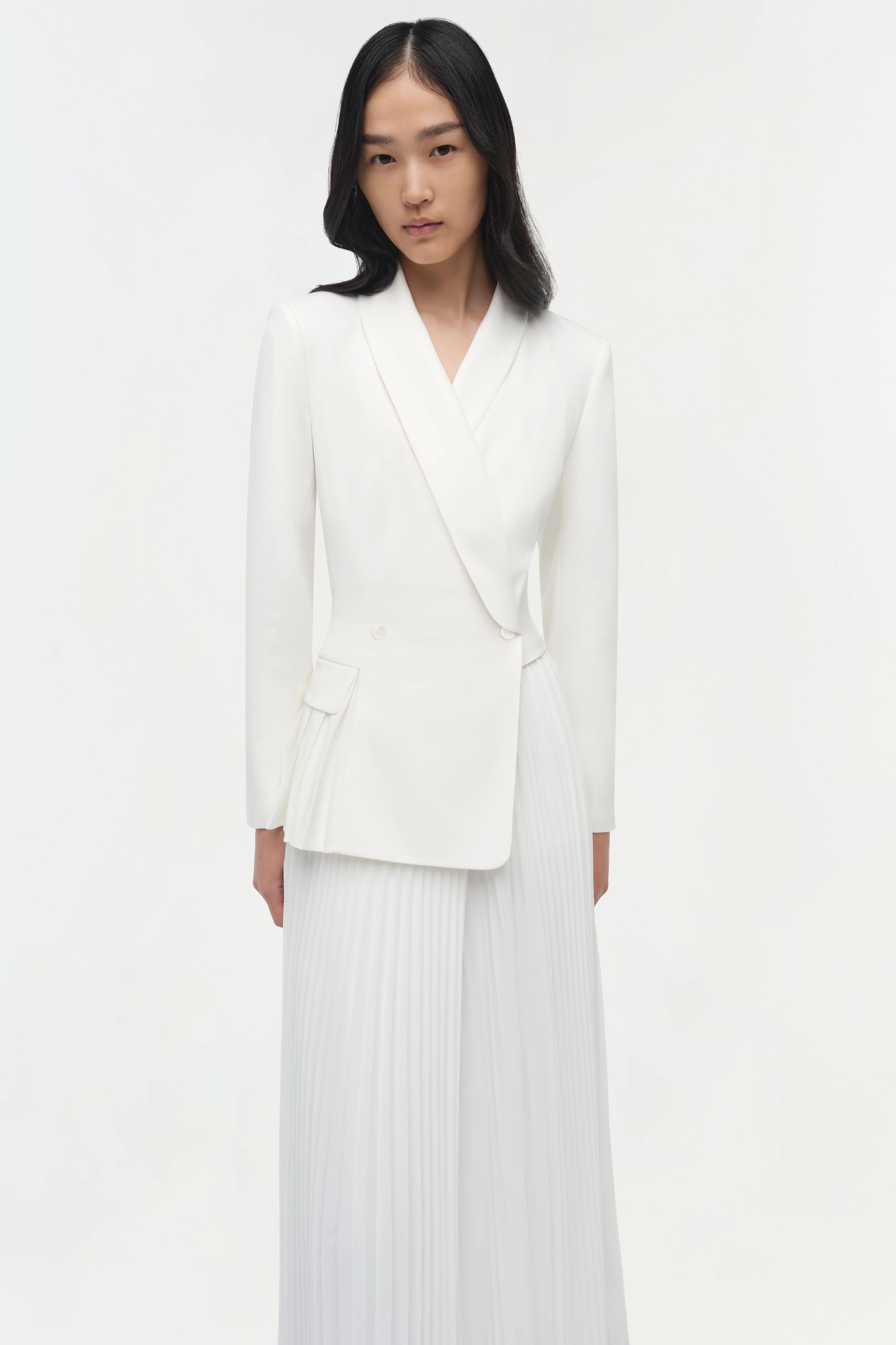 Alexandra Pleated Blazer Midi Dress - Image 3