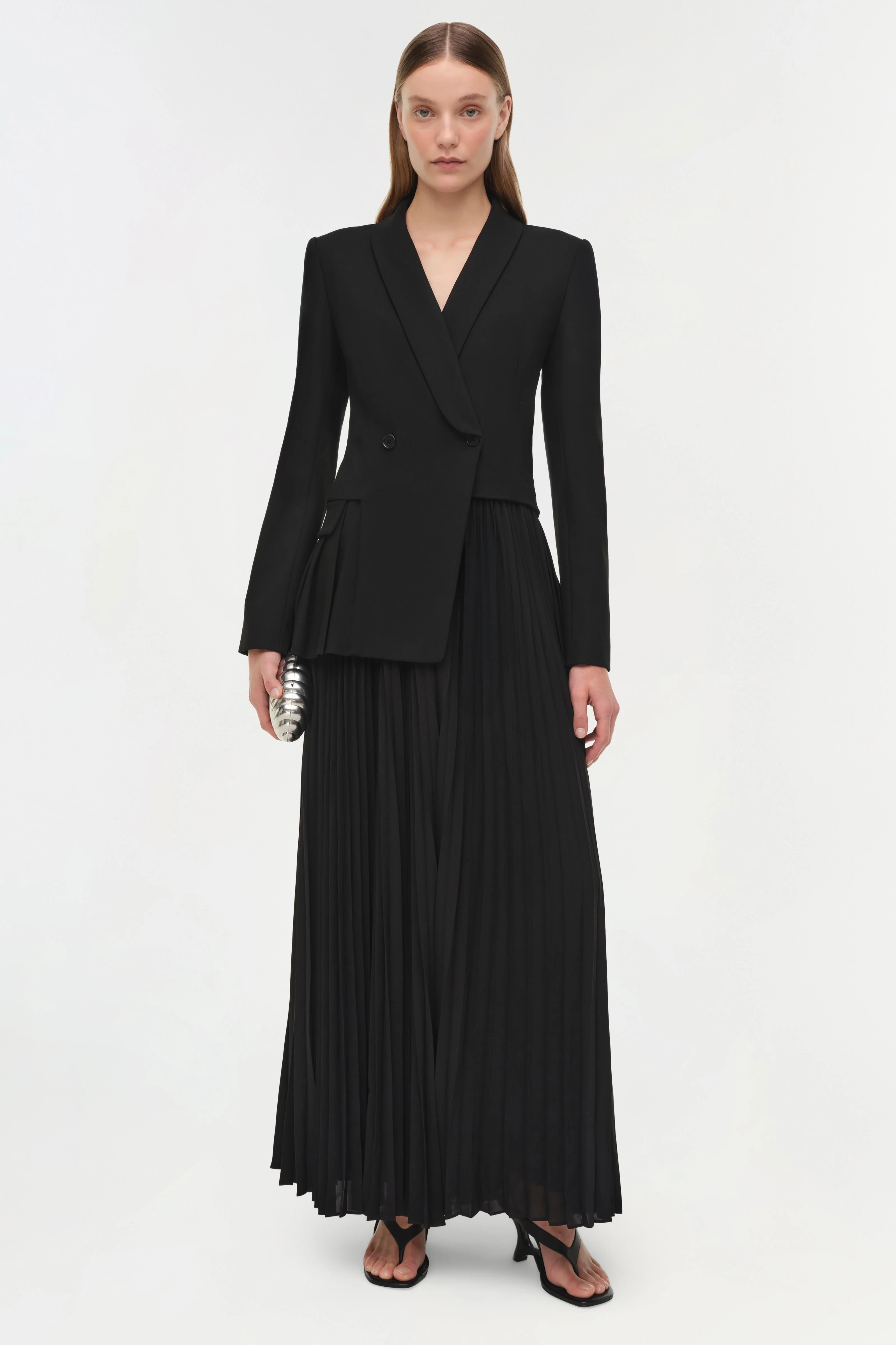 Alexandra Pleated Blazer Midi Dress - Image 3