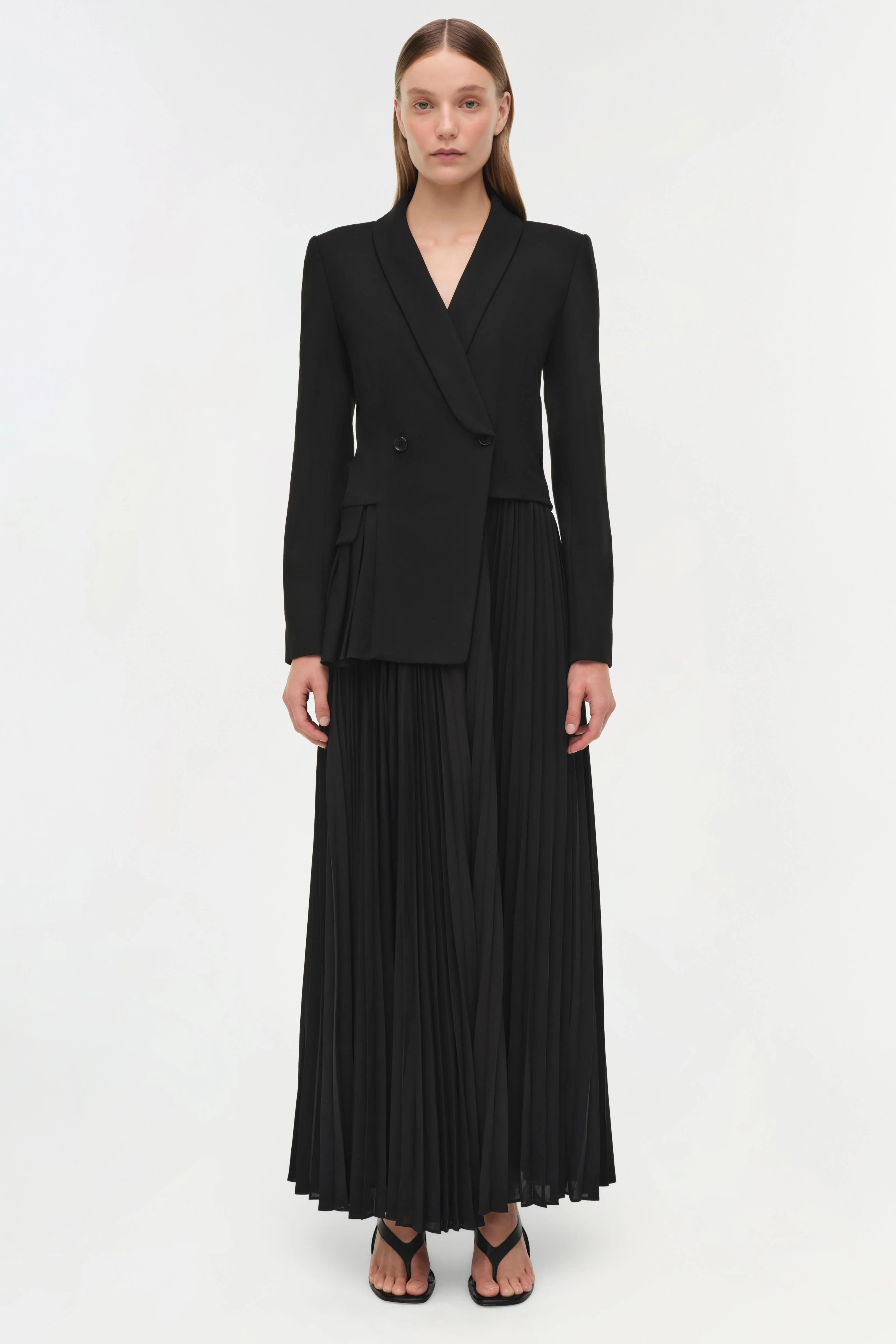 Alexandra Pleated Blazer Midi Dress - Image 8
