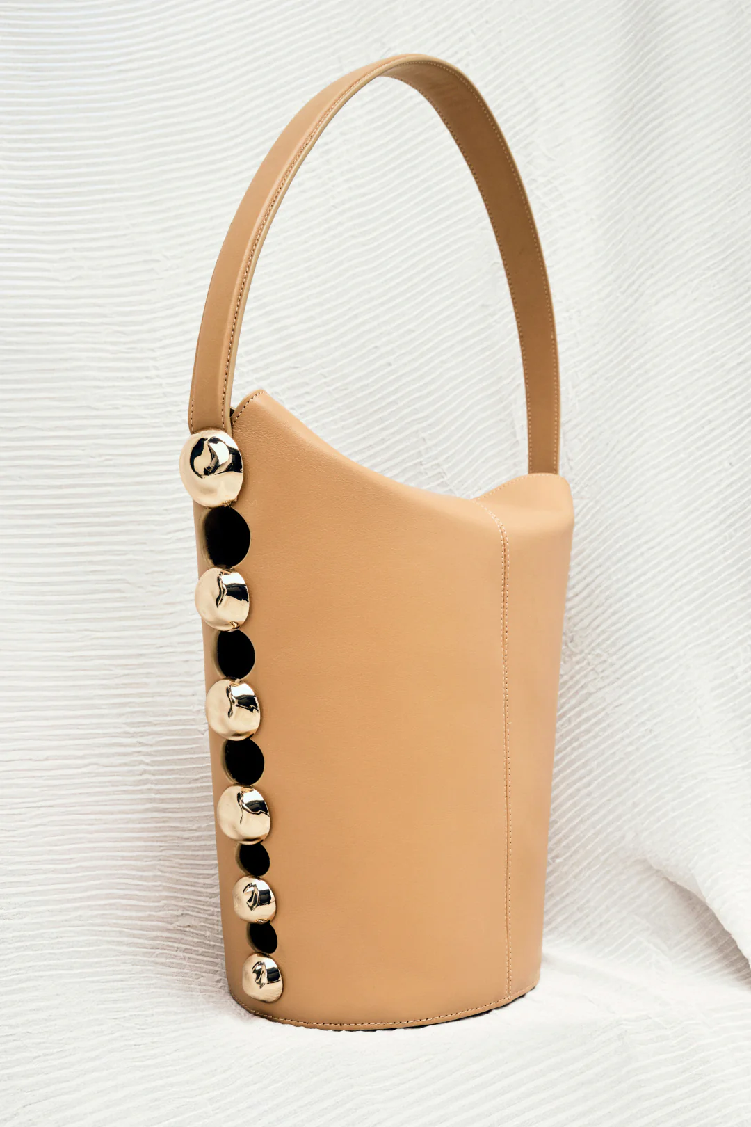 Amaya Suede Studded Bucket Bag - Image 2