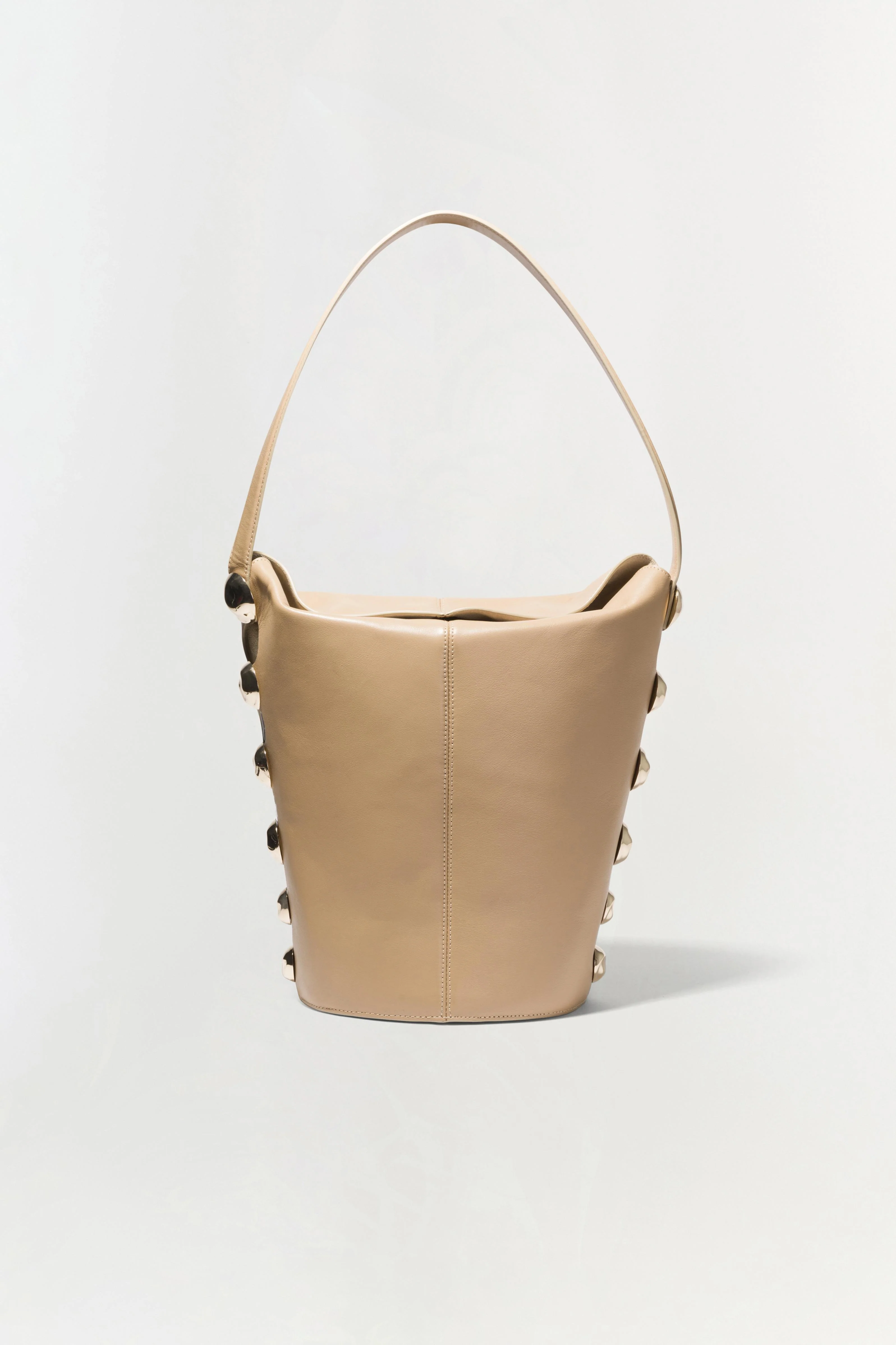 Amaya Suede Studded Bucket Bag - Image 3