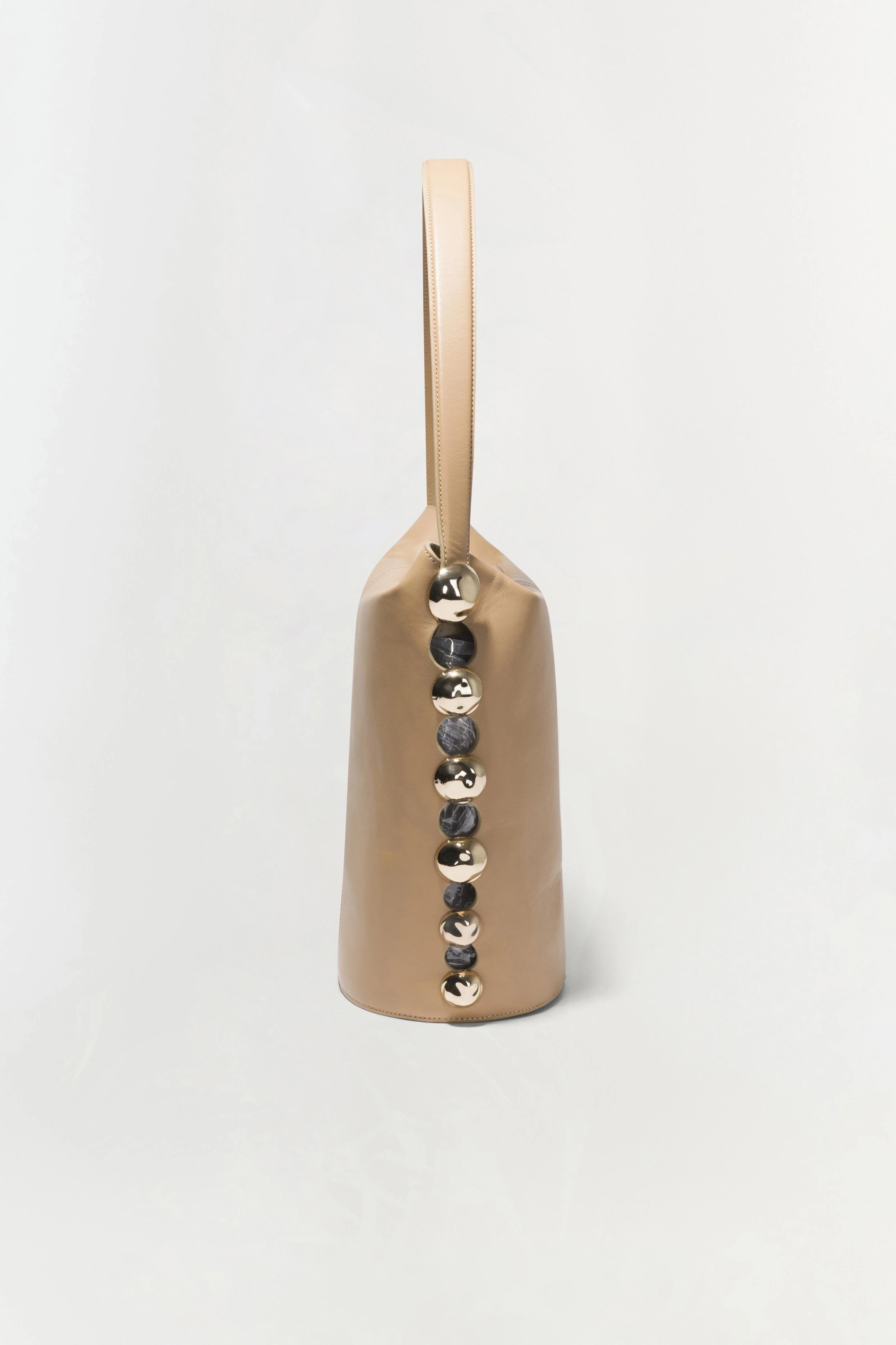 Amaya Suede Studded Bucket Bag - Image 4