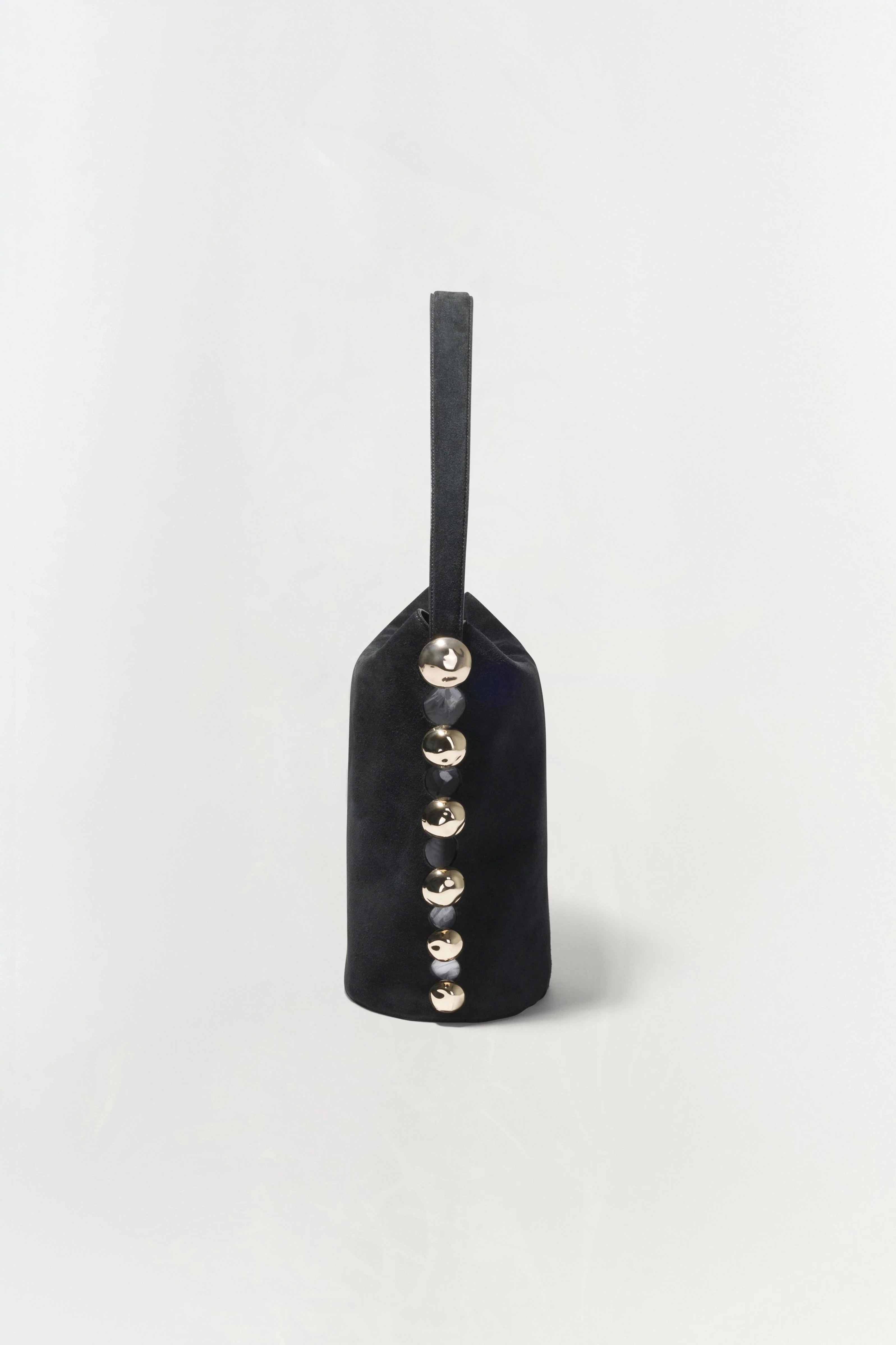 Amaya Suede Studded Bucket Bag - Image 3