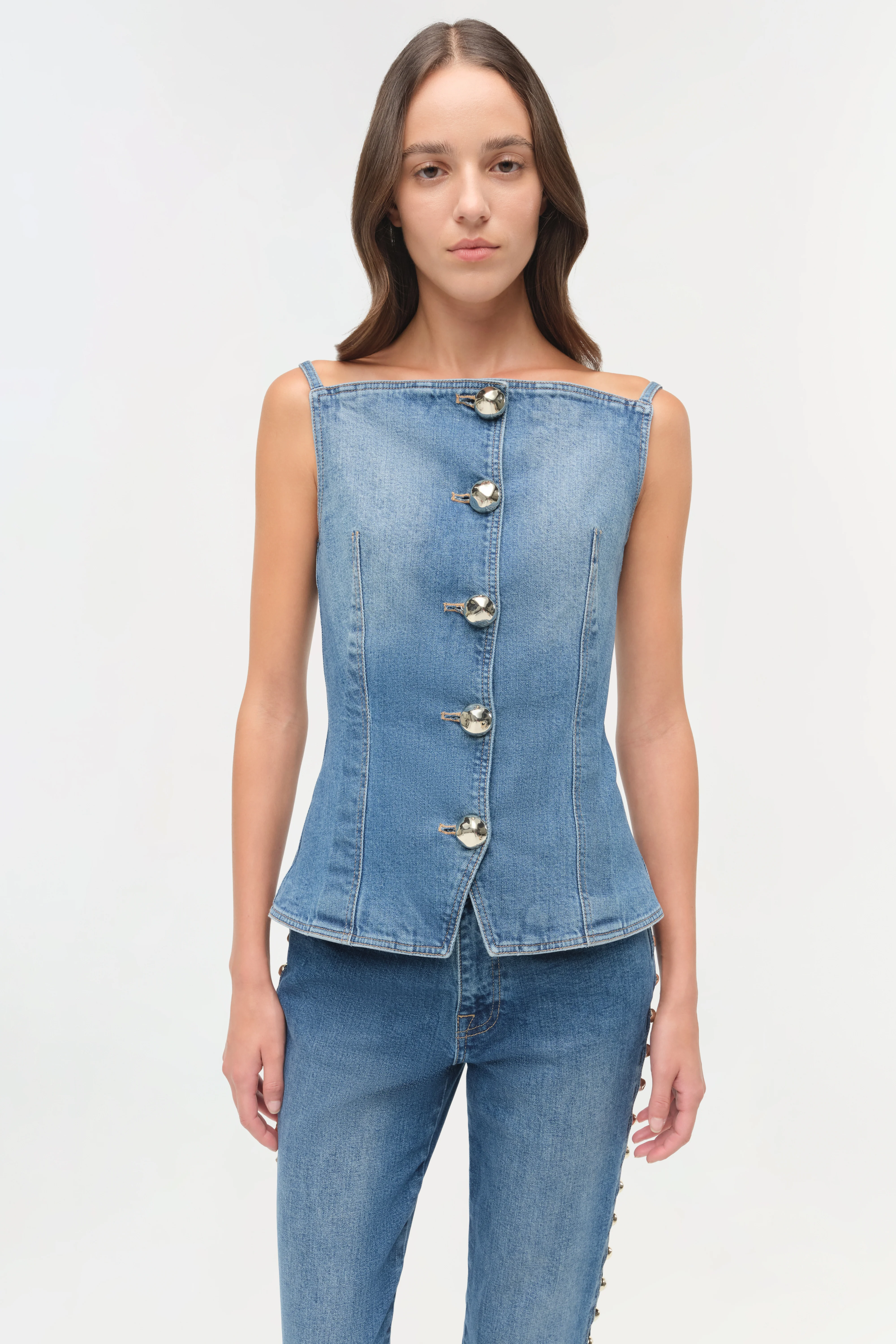 Amelia Studded Denim High Rise - Image 3