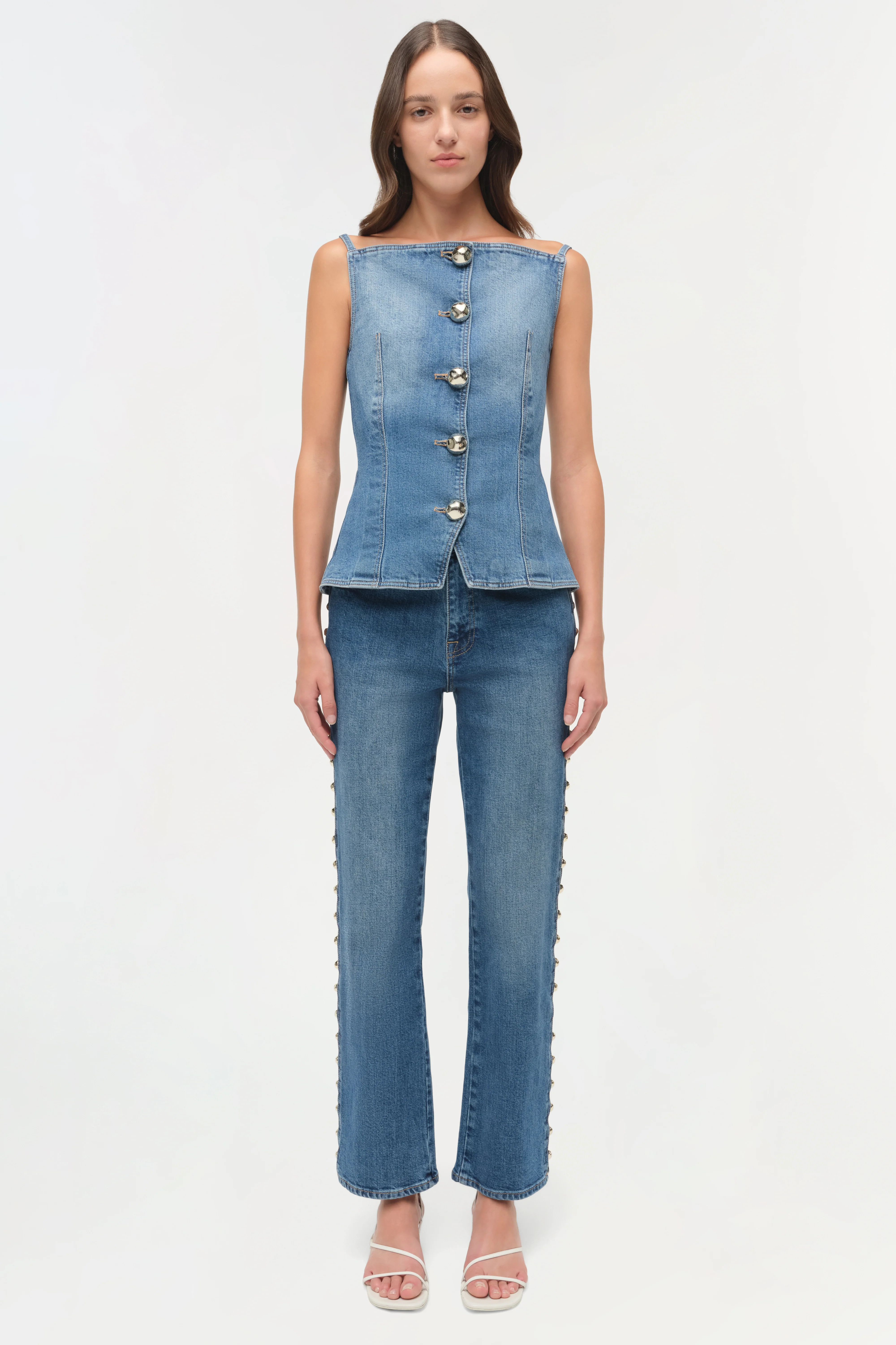 Amelia Studded Denim High Rise - Image 6